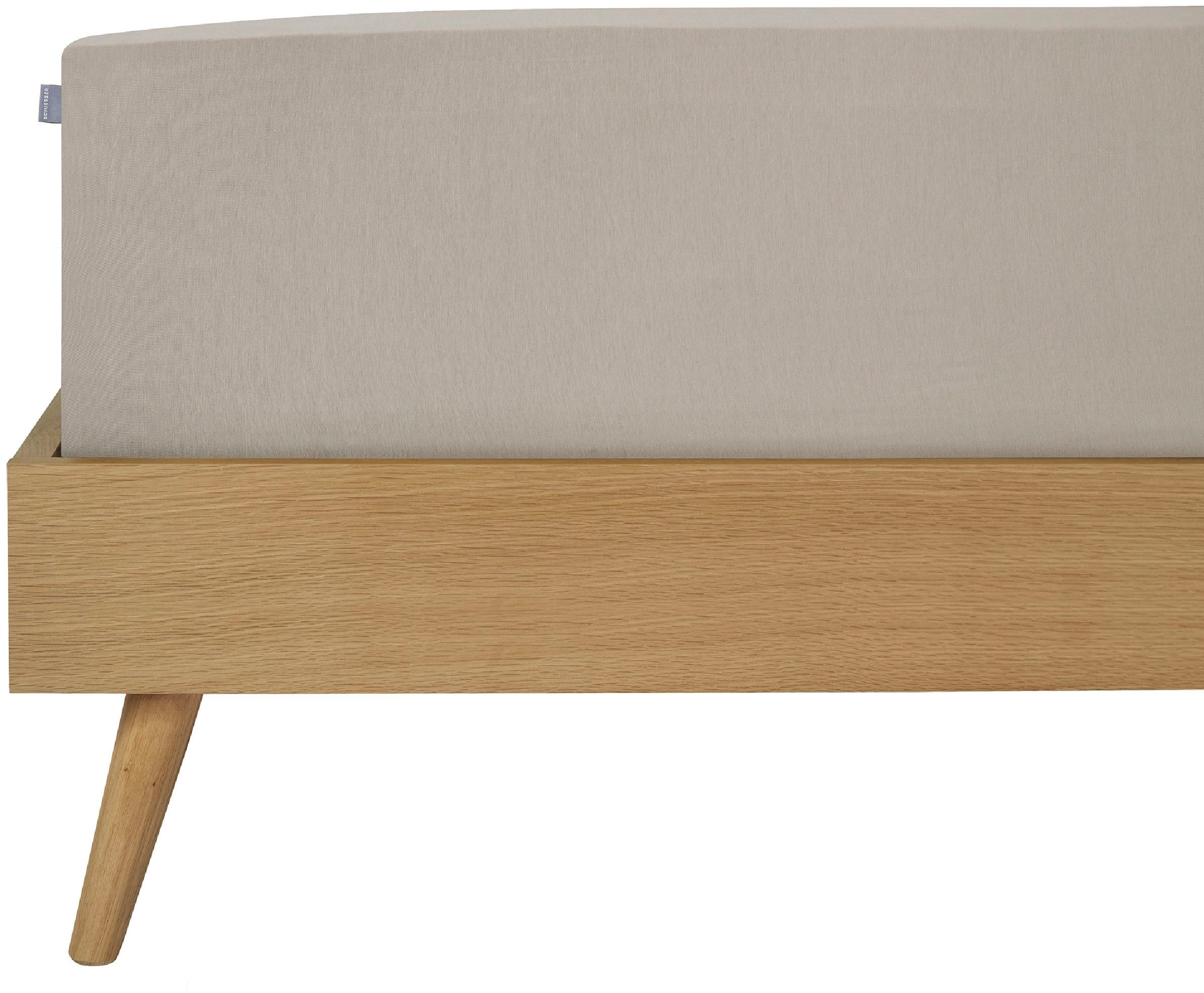 Schiesser Spannbettlaken Jessi aus 100% Baumwolle, Jersey, Gummizug: rundum, (1 Stück), für Matratzen bis zu 22 cm Höhe, MADE IN GREEN by OEKO-TEX®