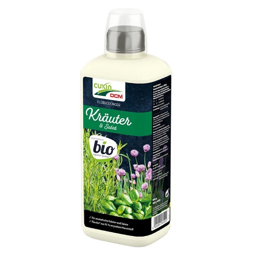 Cuxin DCM Kräuterdünger Cuxin DCM Flüssigdünger Kräuter und Salat 800 ml Dünger flüssig Bio