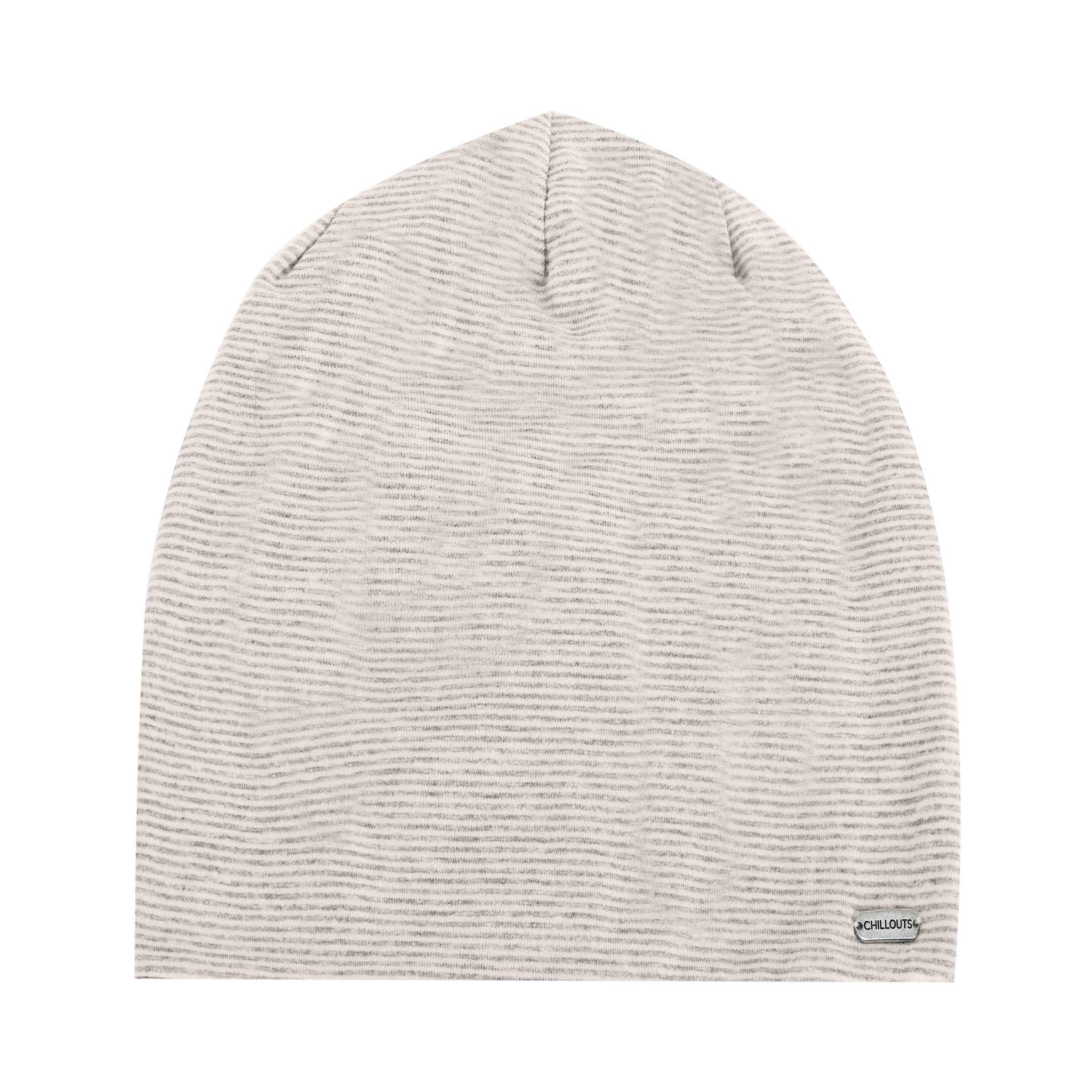 chillouts Beanie Pittsburgh Hat mit weichem Baumwollmix & feiner Streifenstruktur
