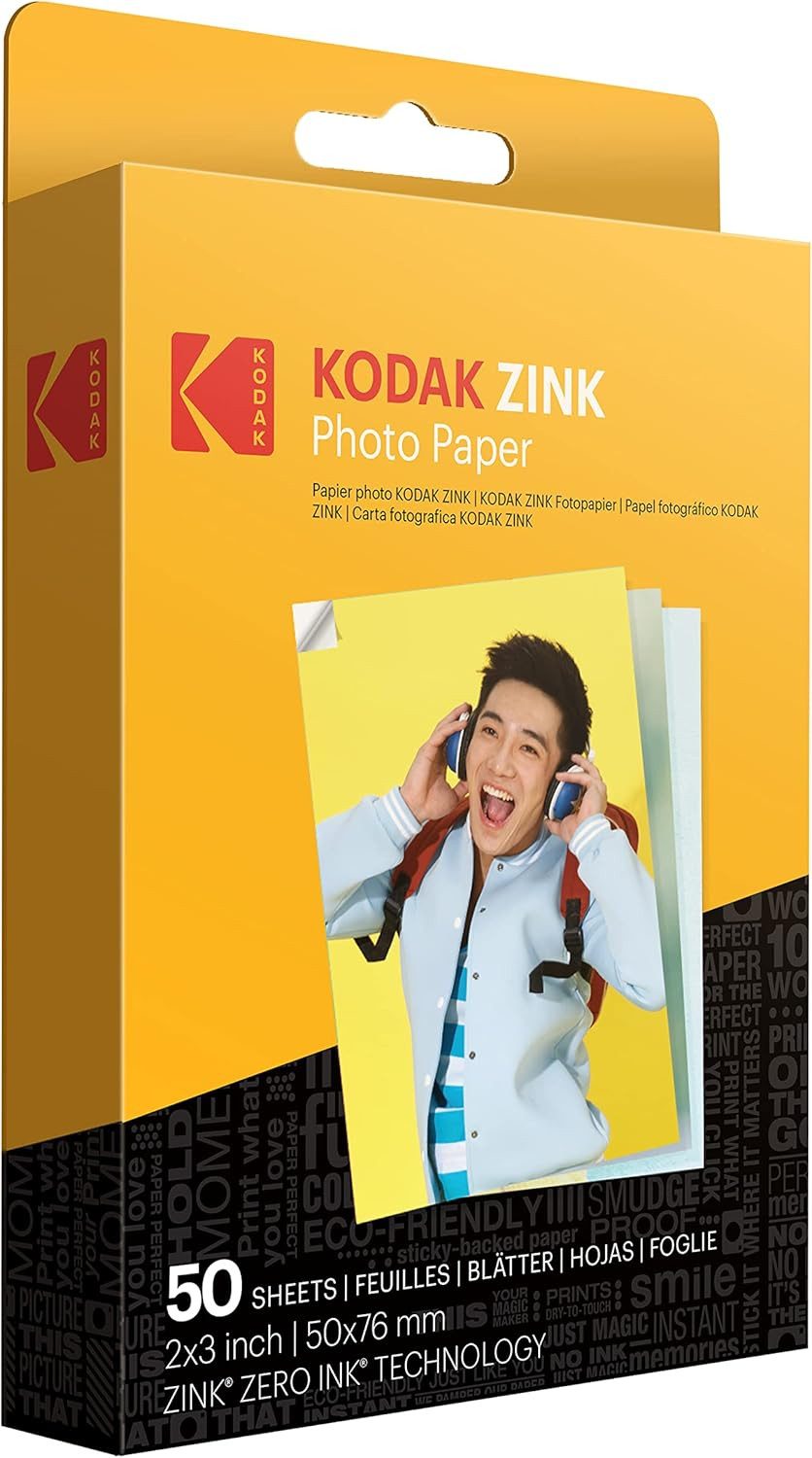 Kodak Fotopapier Kodak Zink 2X3 Fotopapier 50 Blatt komp. Kodak Smile,Step, Printomatic