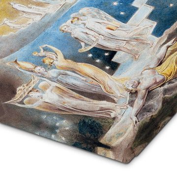 Posterlounge Leinwandbild William Blake, Jakobsleiter, Schlafzimmer Malerei