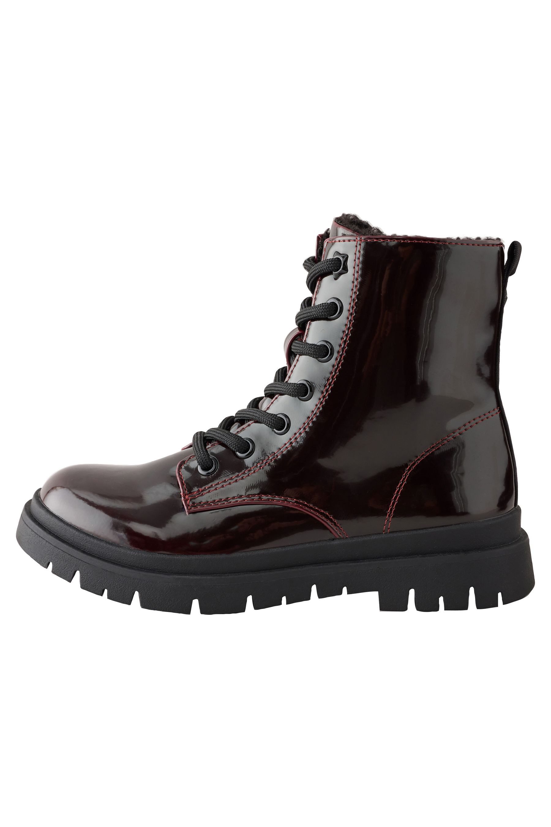 Next Warm gefütterte Schnürstiefel, weite Passform Schnürstiefel