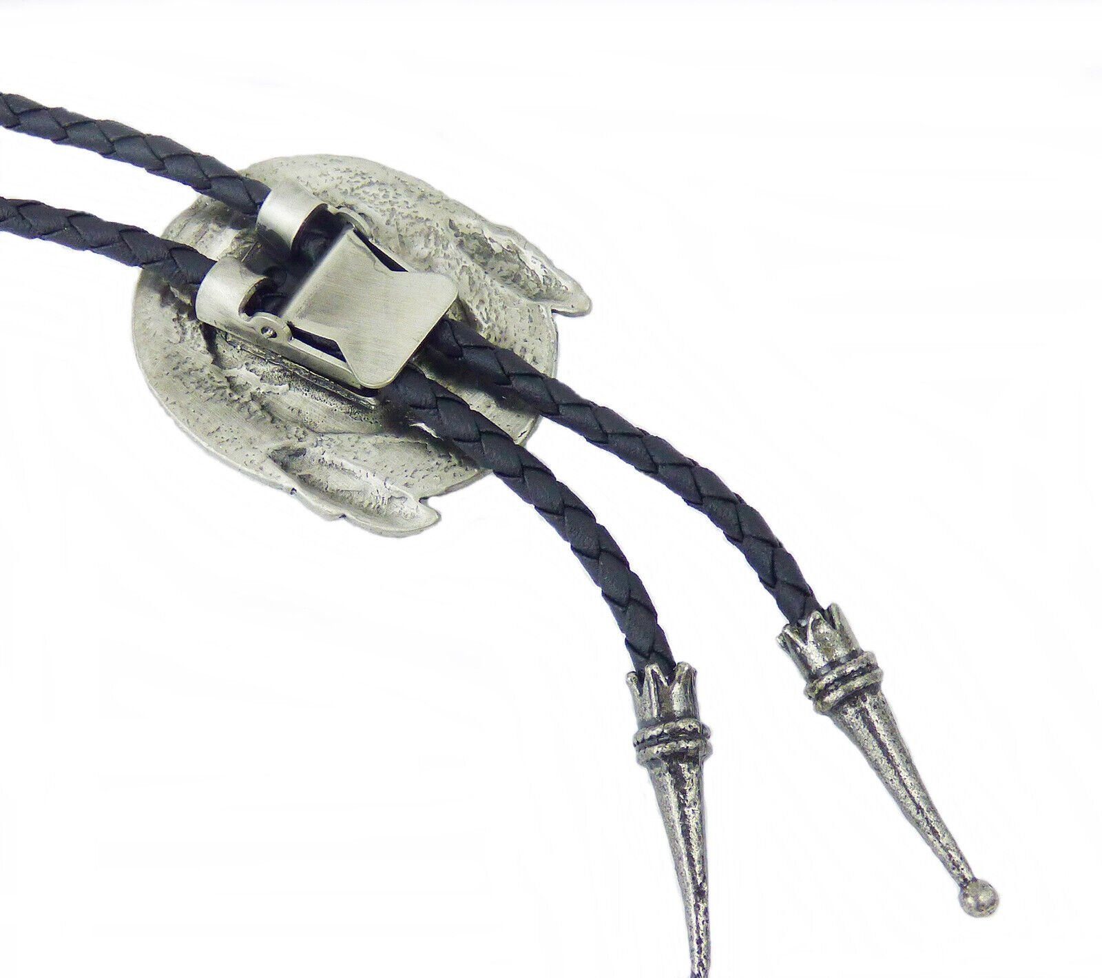 Westernlifestyle Krawatte Bolo Tie Bärentatze mit Federn