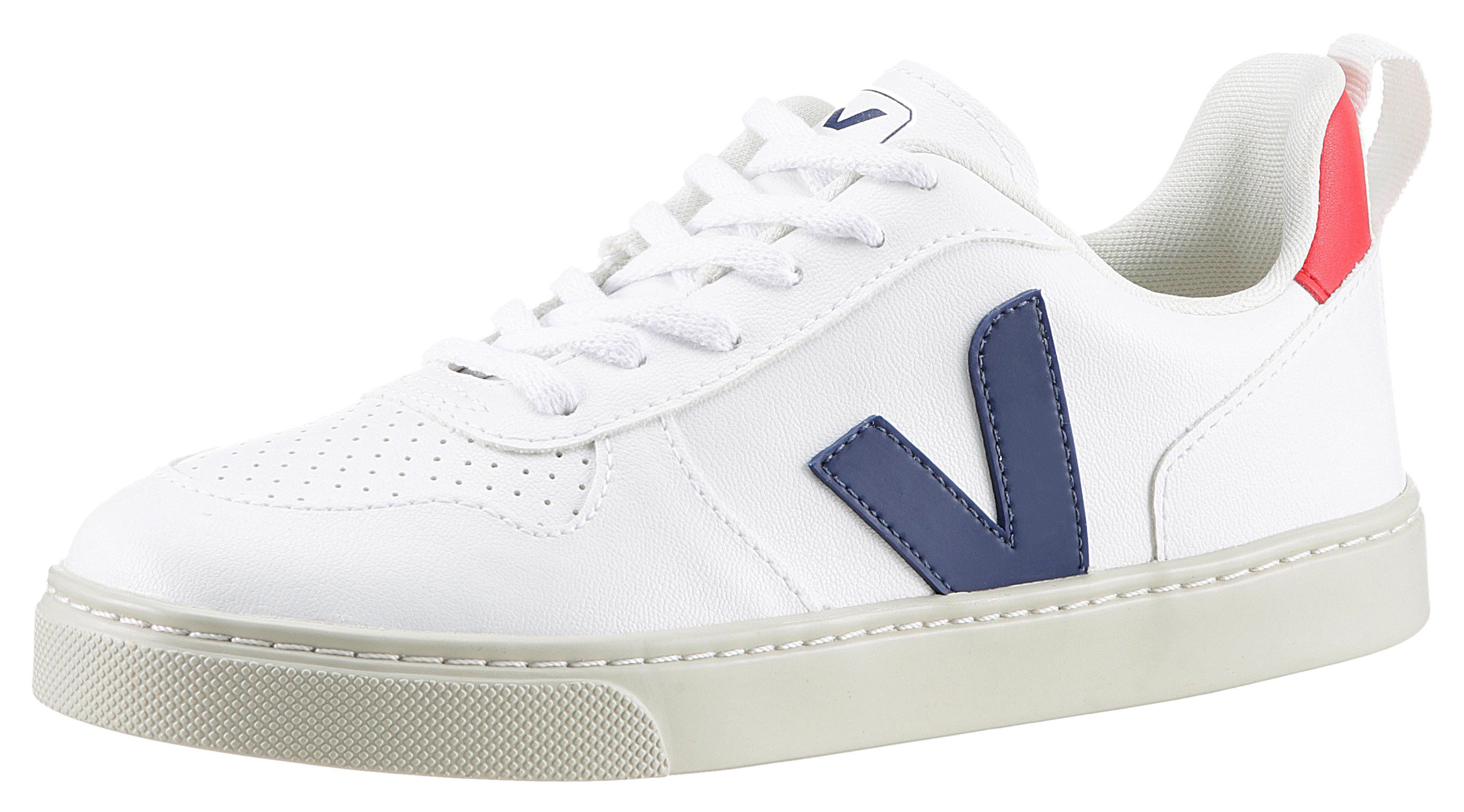 VEJA SMALL V-10 LACES Sneaker Schnürschuh, Retro Sneaker mit seitlichem V-Logo, Anziehlasche
