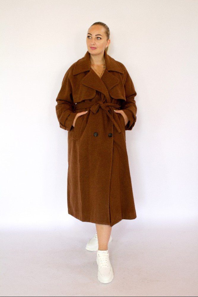 MonCaprise by Clothè Langmantel Edler oversized Mantel im Trenchcoat-Design Wintermantel OVERSIZED