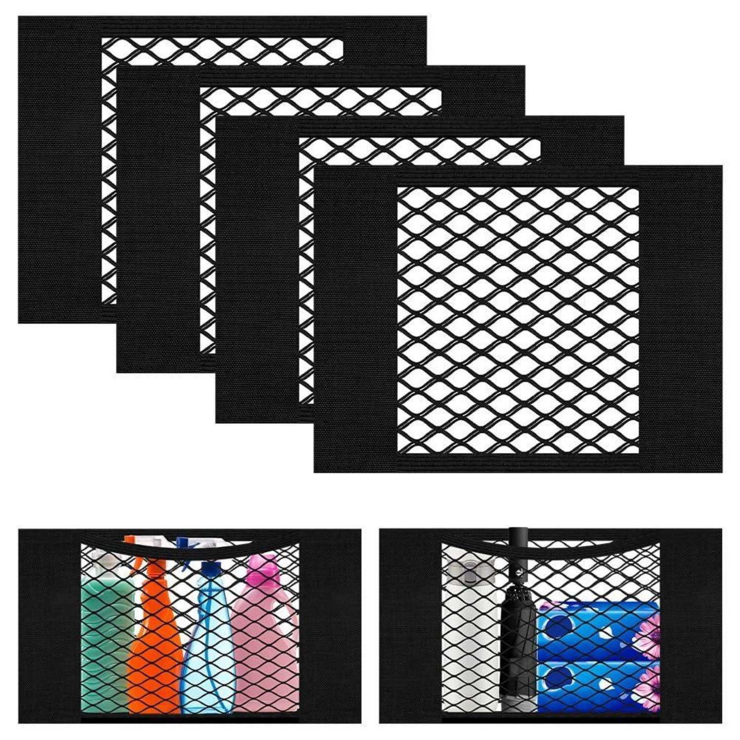 LuxusKollektion Schutzgitter Kofferraumnetz 30x25cm 4Stk Klett Universal