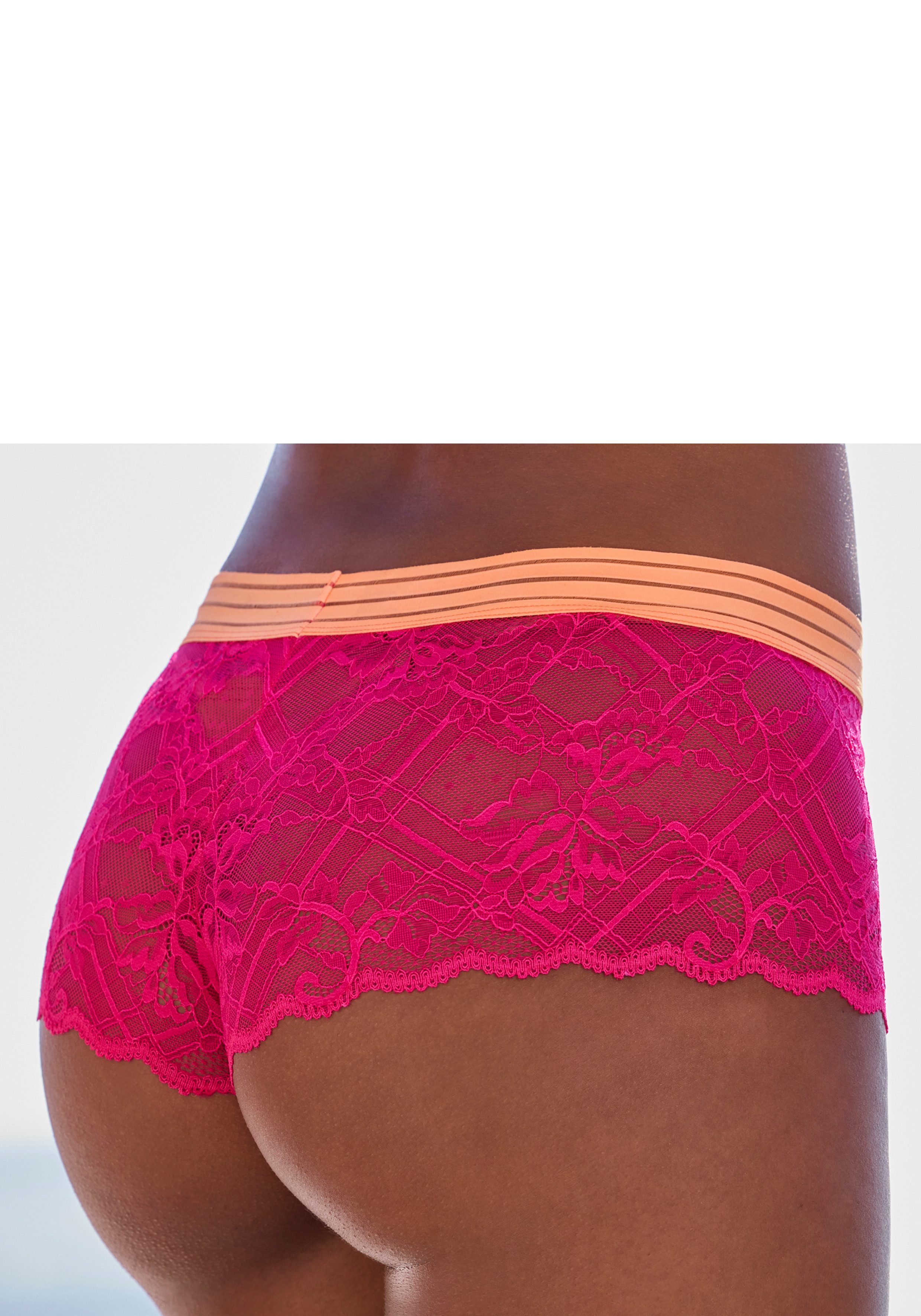Vivance Panty aus elastischer Spitze mit modischen Kontrastfarben