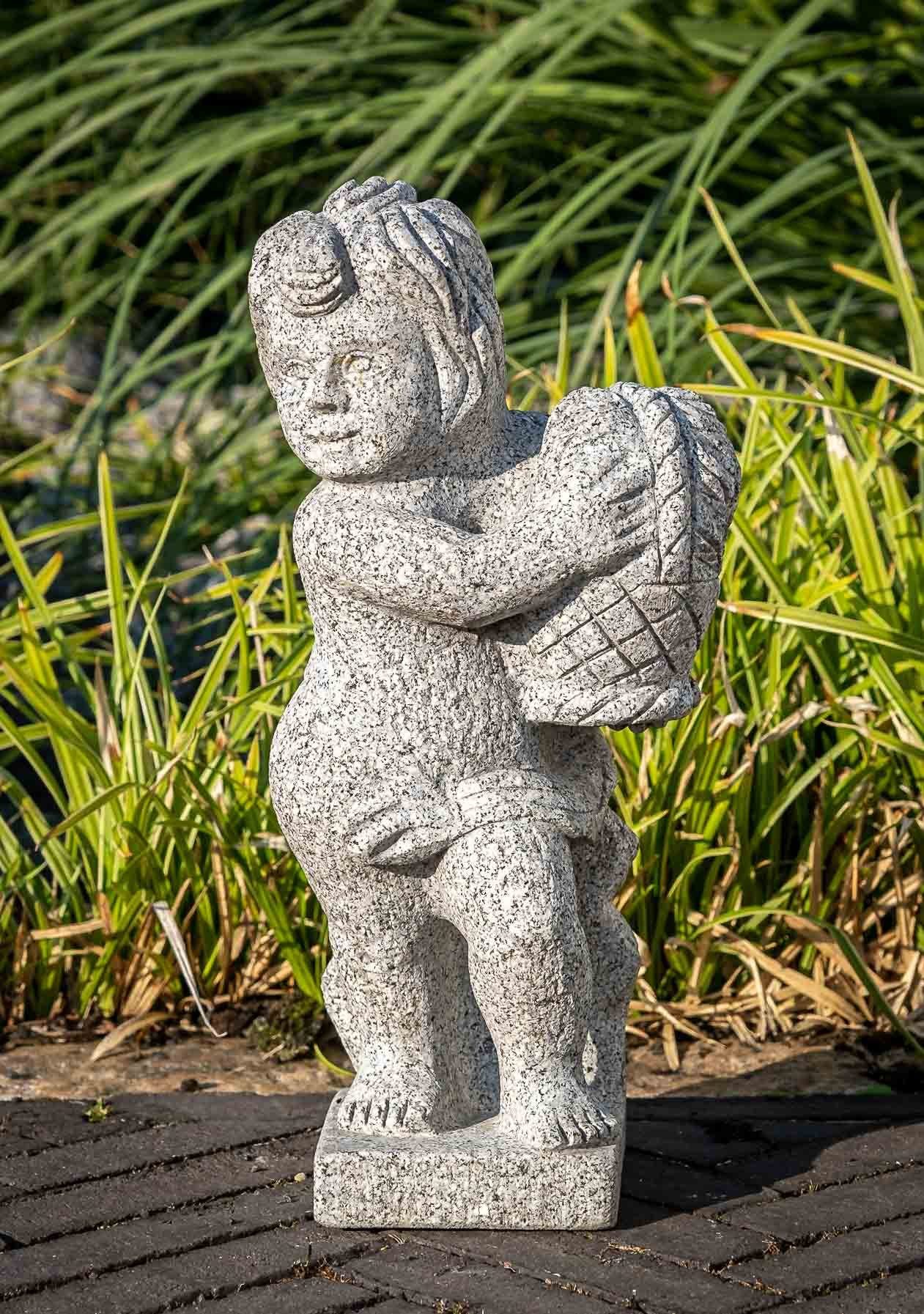 IDYL Gartenfigur IDYL Granit – Naturprodukt witterungsbeständig Engel, – Granit sehr – und Figur Regen robust gegen Frost, ein UV-Strahlung