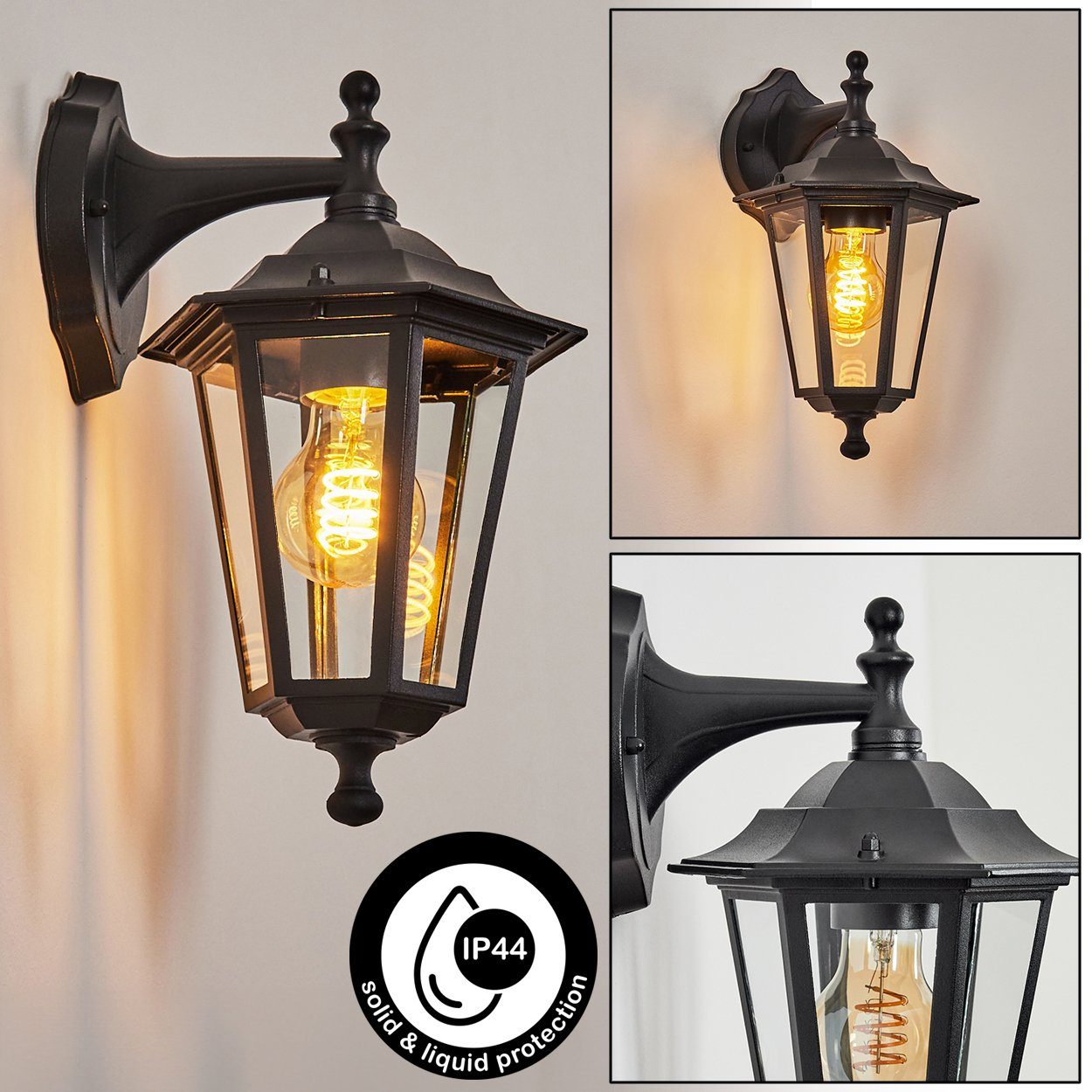 hofstein Außen-Wandleuchte Wandlampe abwärts in antikem günstig online kaufen