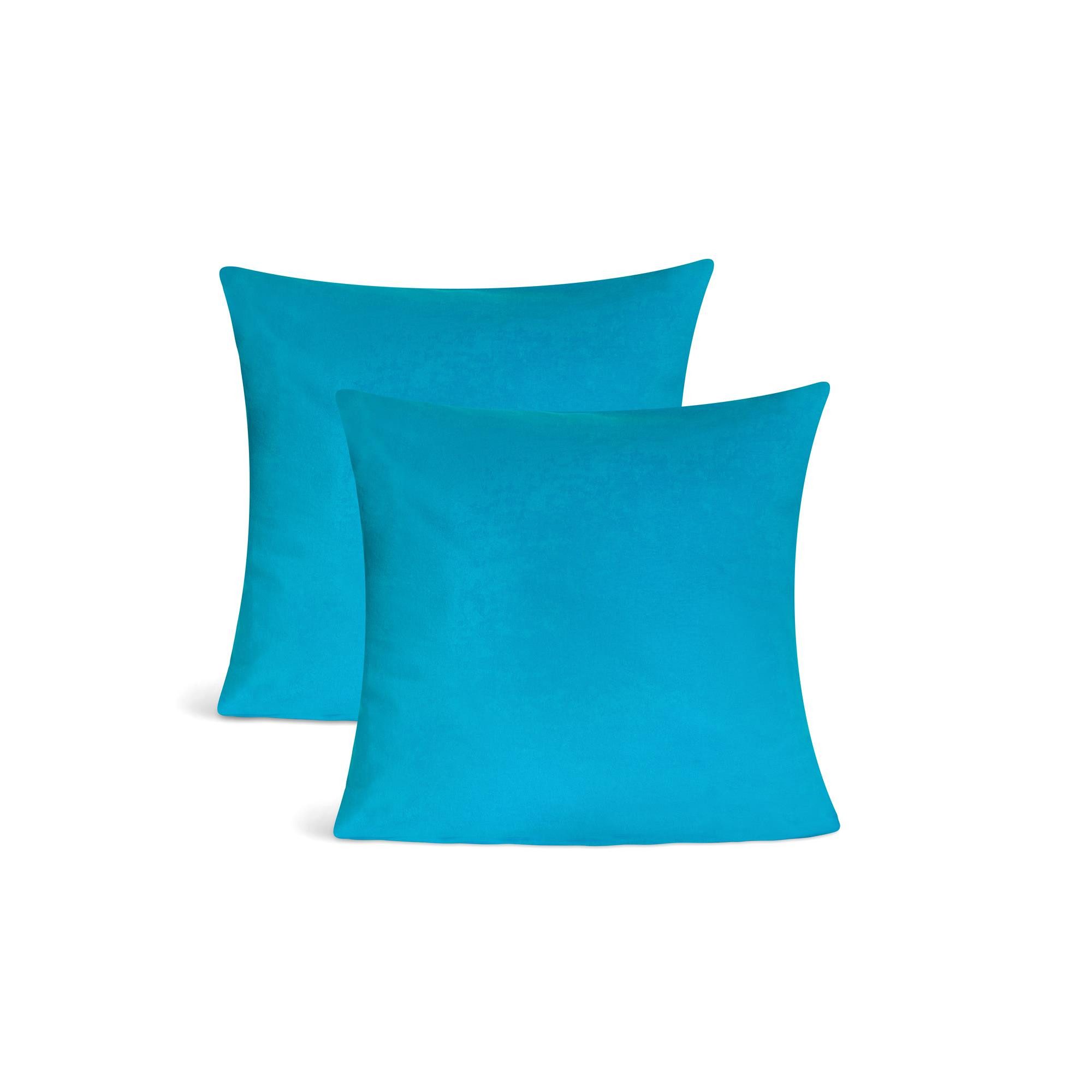 leevitex® Kissenbezüge Kissenbezug, 2er Set, feine Jersey-Qualität, 100% Baumwolle, robuster Reißverschluss