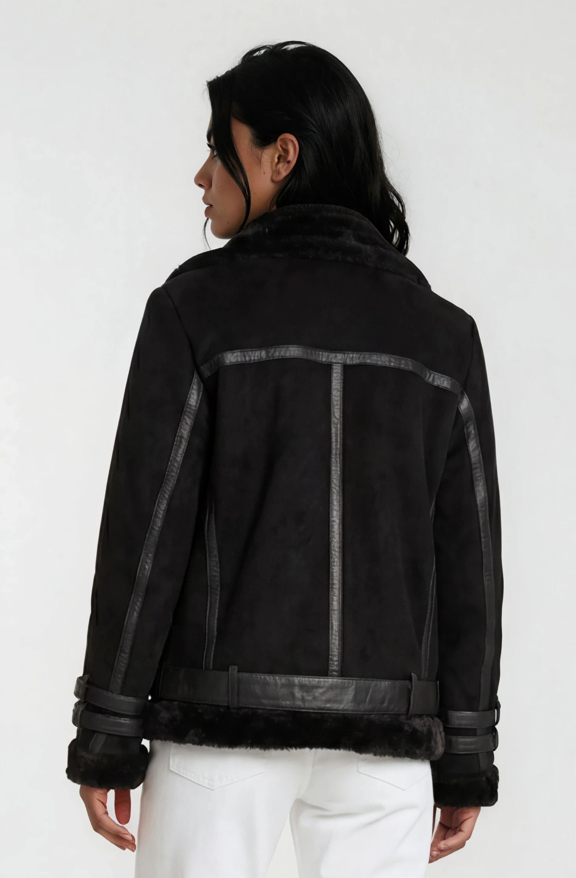 trueprodigy Lederjacke Aloy Lederjacke mit Kunstfellbesatz