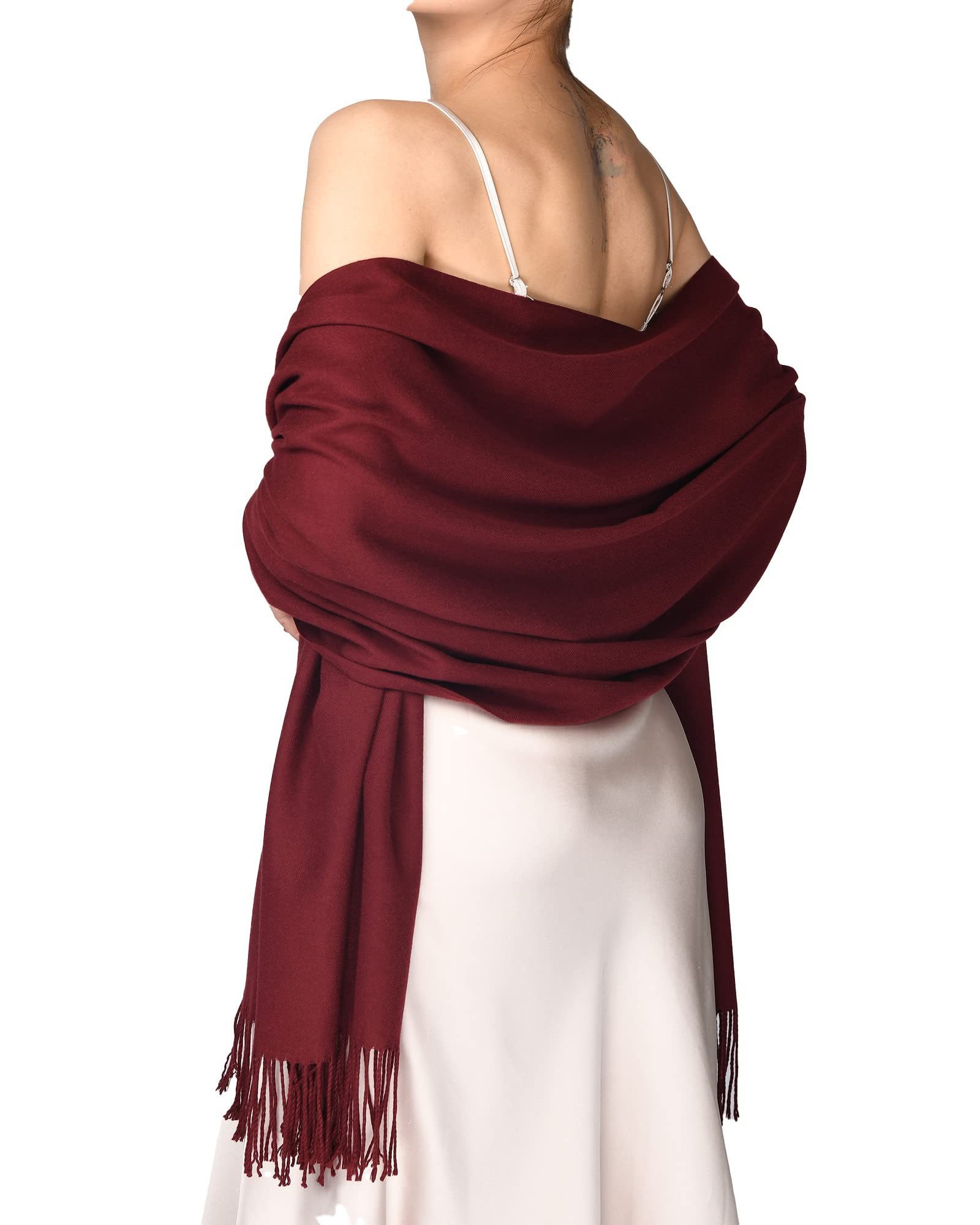 Cachito Modeschal Damen Schultertuch Abendkleid festlich Schal, mit quasten/fransen, Tücher für abendkleid Stola Scarf Winterschal