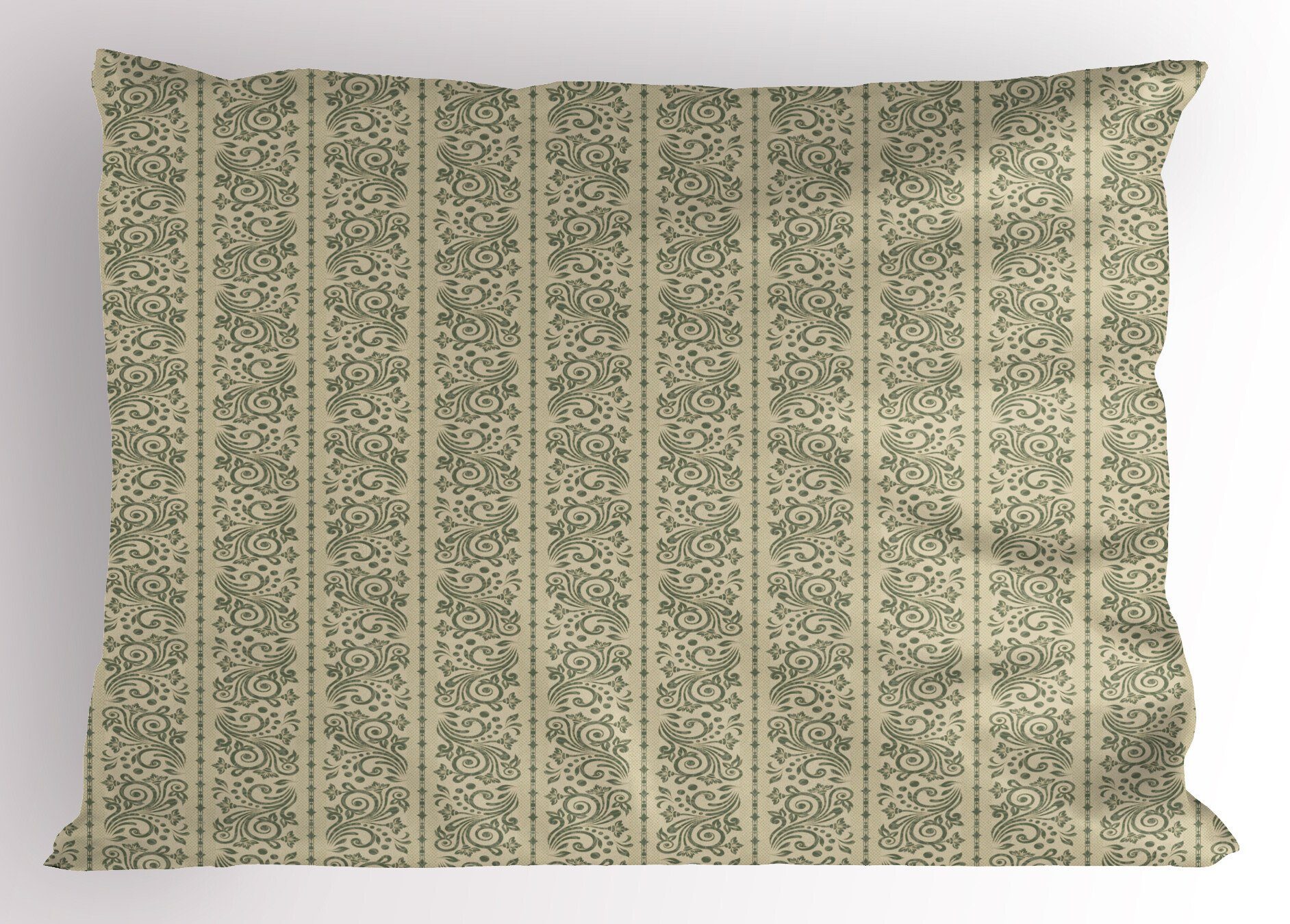 Kissenbezüge Dekorativer Standard King Size Gedruckter Kissenbezug, Abakuhaus (1 Stück), viktorianisch Flora-Damast Rokoko-Motiv