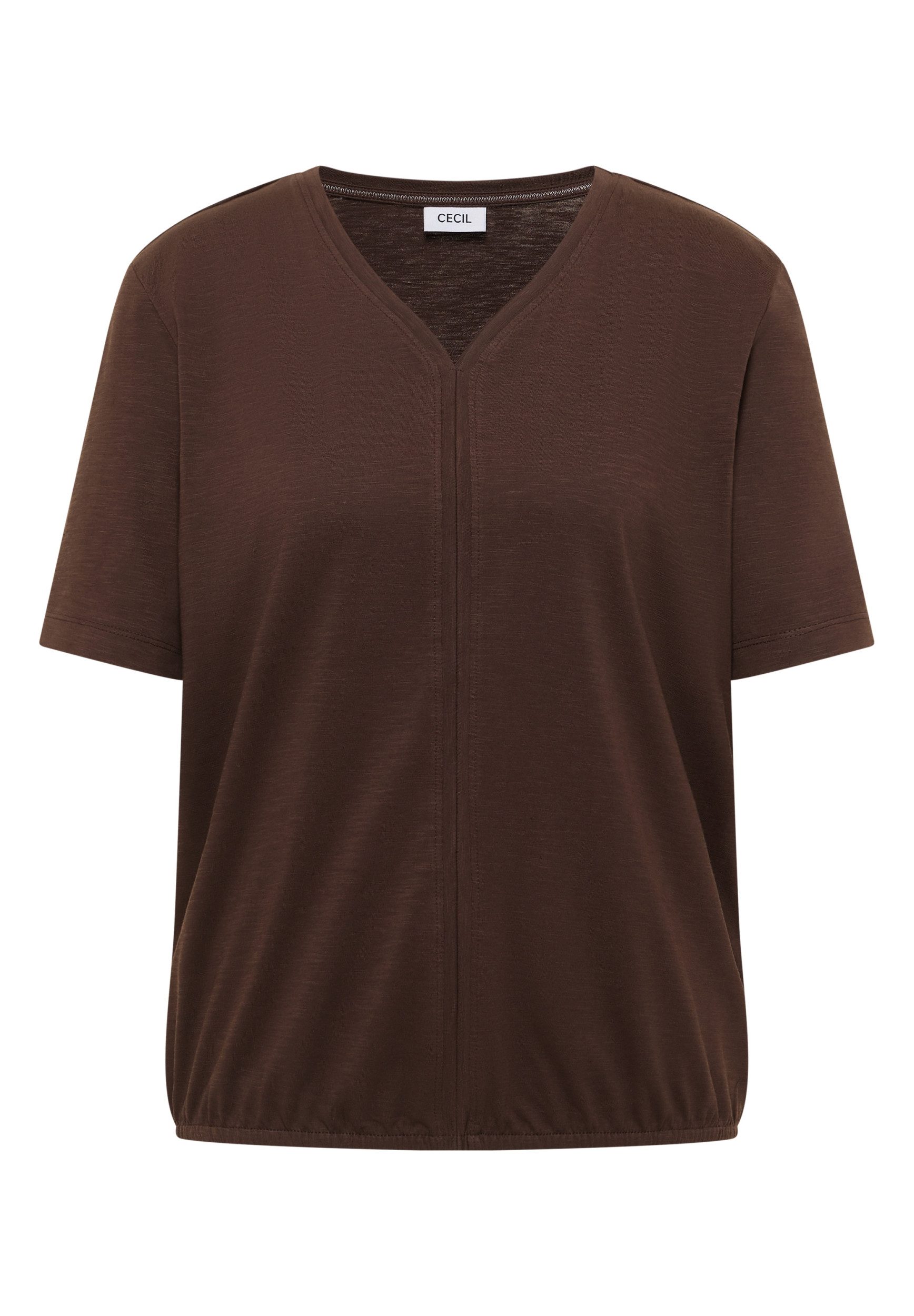 CECIL Kurzarmshirt Solid V-Neck Tunic günstig online kaufen