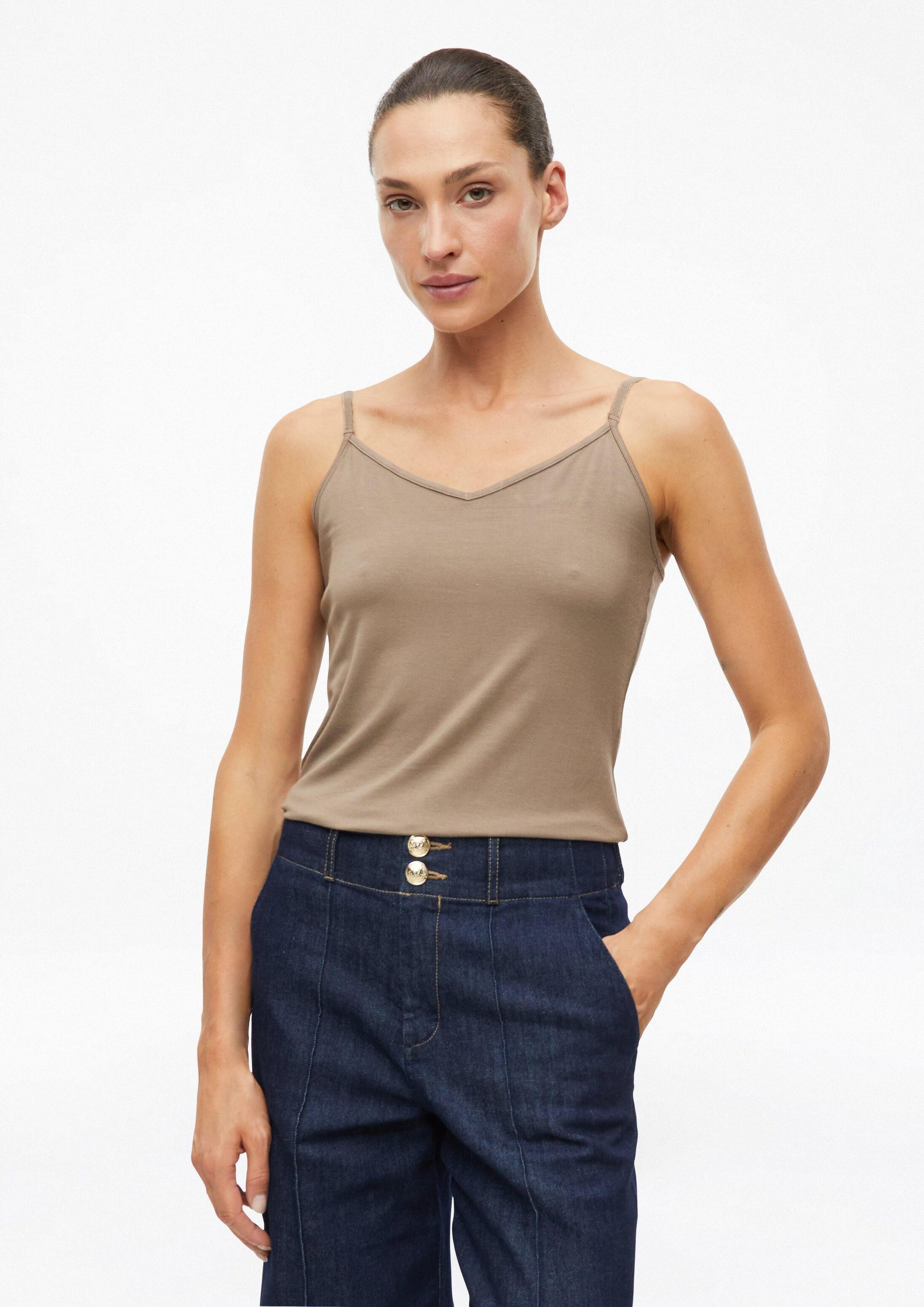 s.Oliver Muskelshirt T-Shirt Slim-Fit-Top mit verstellbaren Trägern