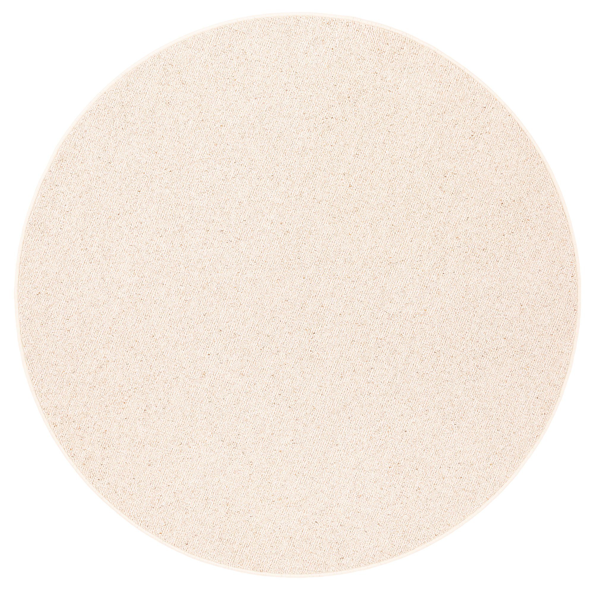 Snapstyle Wollteppich Natur Teppich Wolle Berber Rund, Rund, Höhe: 10 mm – Bild 2 von 5