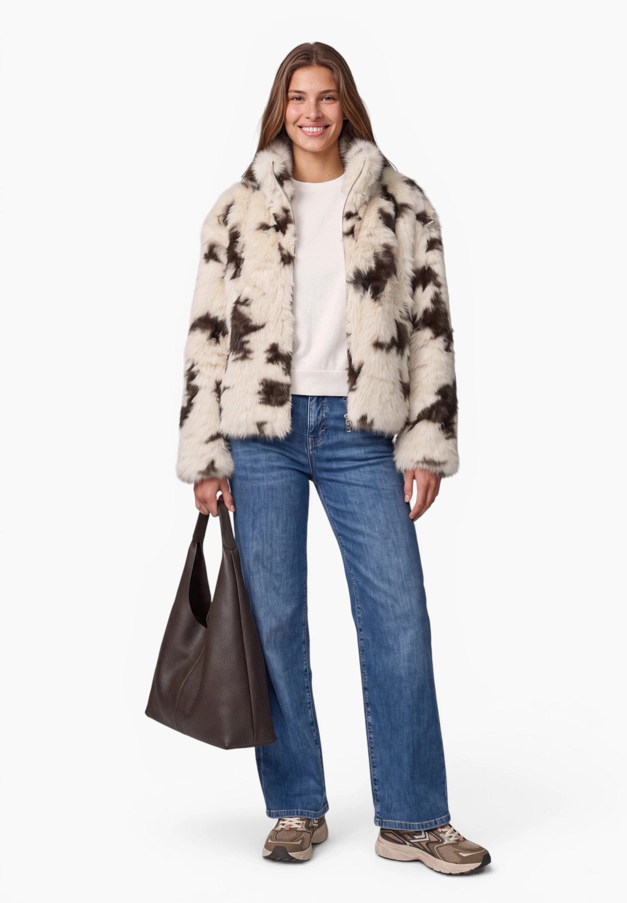 STREET ONE STUDIO Fellimitatjacke mit Stehkragen – Bild 3 von 5