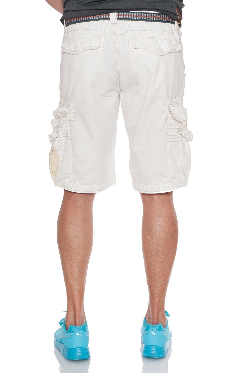 Jet Lag Cargoshorts TLZ Catalao offwhite mit Seitentaschen und Gürtel