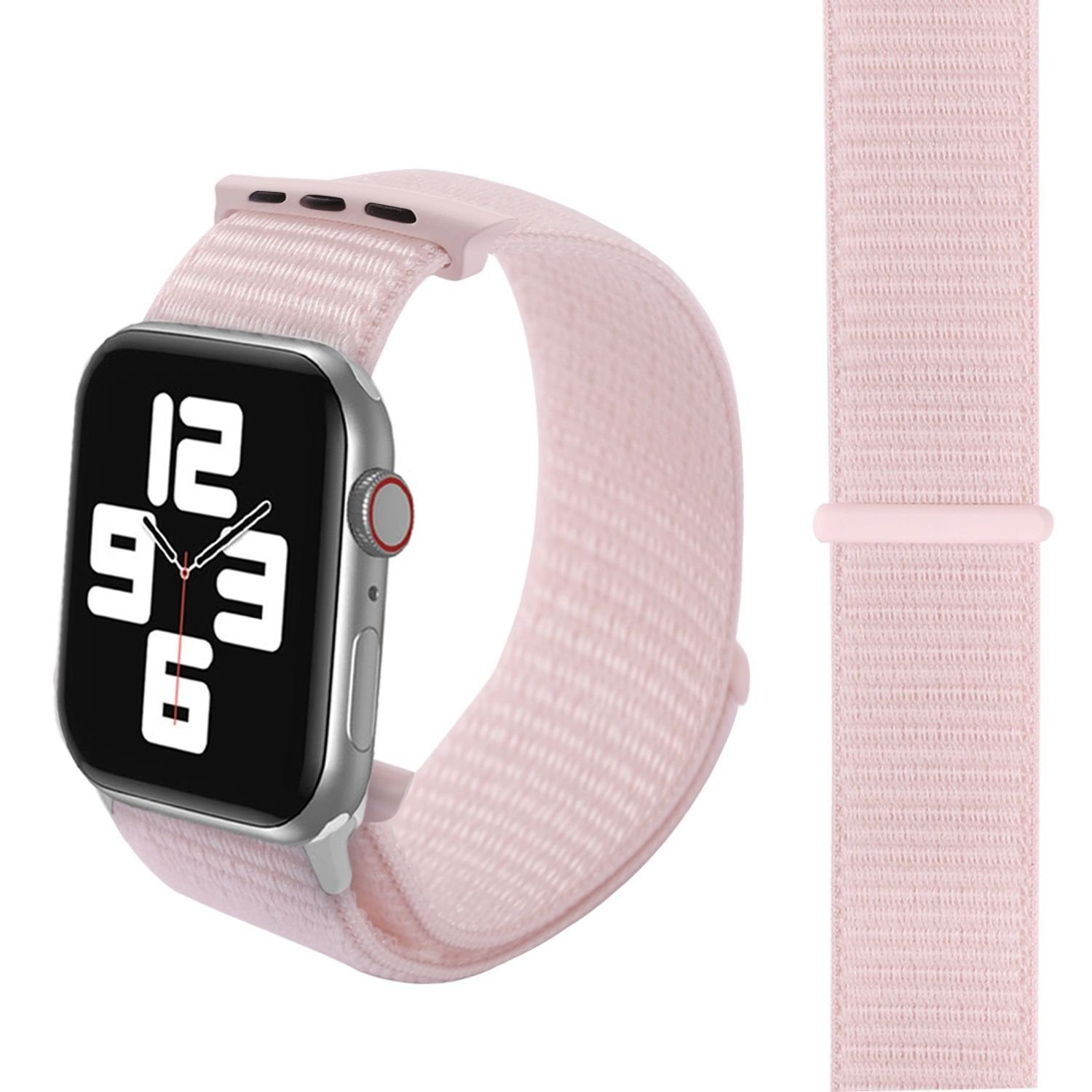 Rosa / 45 Smartwatch-Armband 44 Arm Band Nylon Sport / Loop mm, mm Design Armband mm Perlmutt 42 König