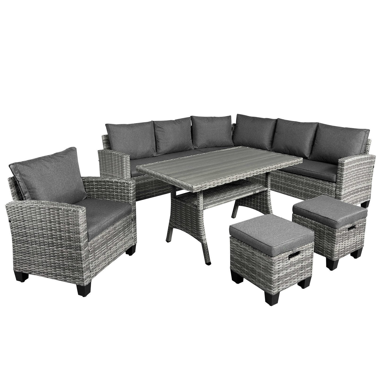 BRAST Gartenlounge-Set Hacienda, bis zu 10 Personen, viele Farben inkl. Kis günstig online kaufen