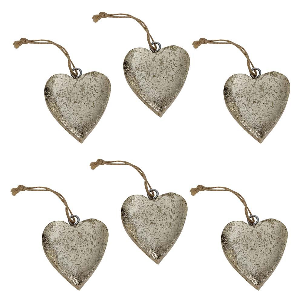 Mel-O-Design Dekohänger Baumschmuck Anhänger Herz oder Stern Gold (Weihnachtsanhänger aus Holz, 5x5 cm), Weihnachtsschmuck Gold