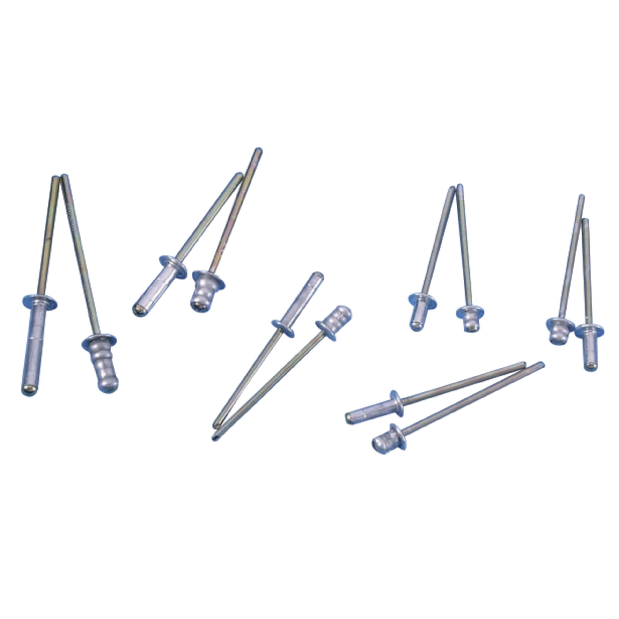 Thumbnail - Adam Hall Schrauben-Set, (Fittings, Schrauben / Muttern / Nieten), Blindniete 4,8 x 15 mm Alu Multigrip 20 Stück - Schra...