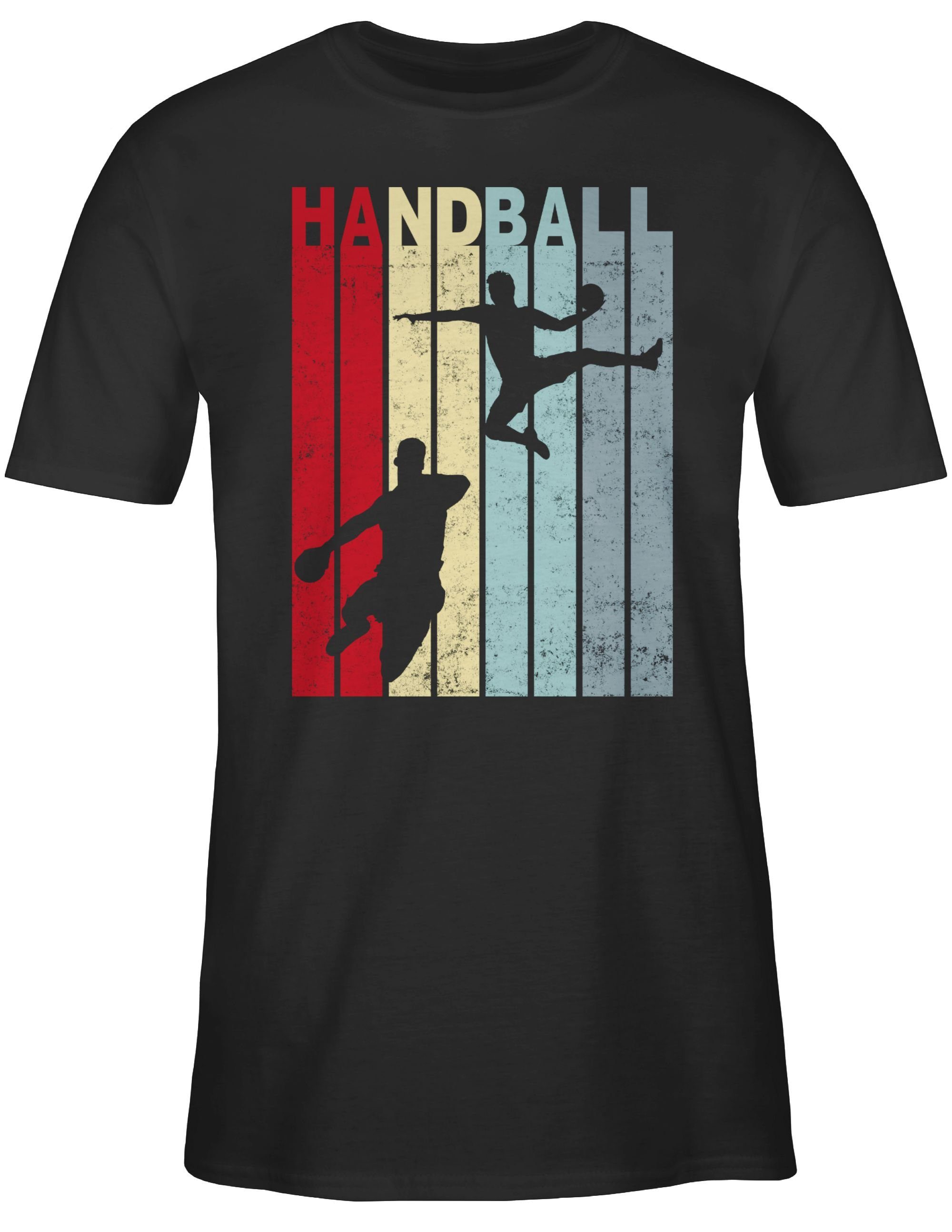 Vintage Trikot Handballspieler Schwarz Shirtracer Handball T-Shirt 01 2023 Ersatz WM
