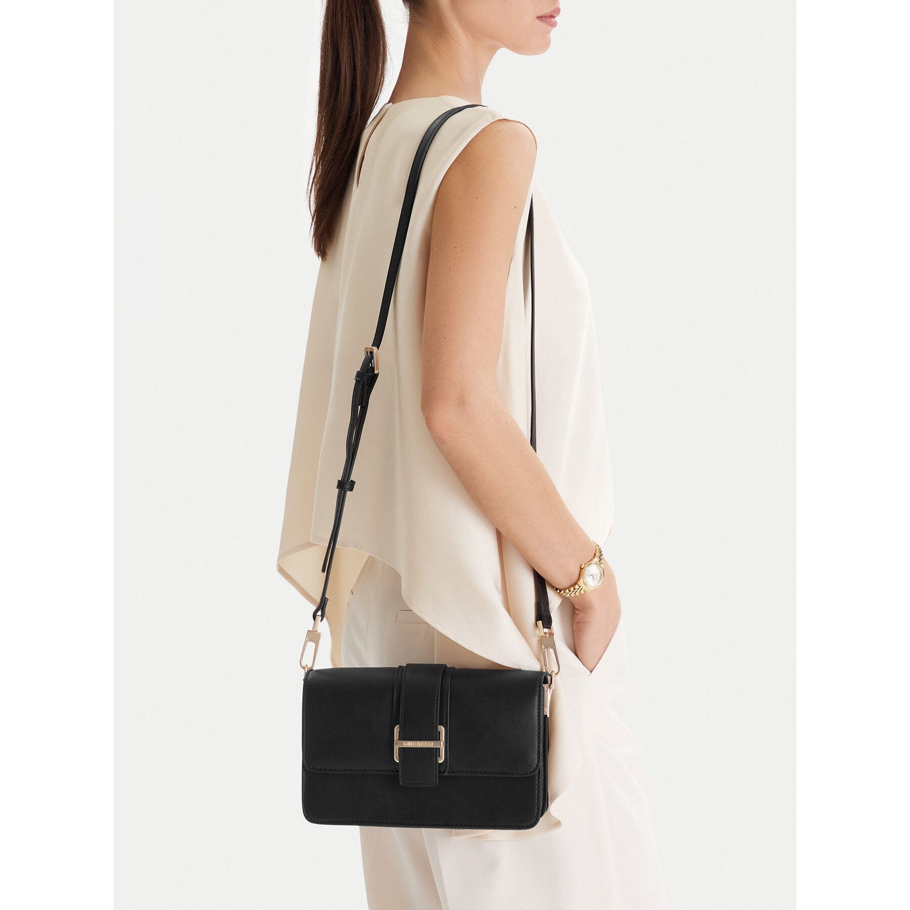 GINO ROSSI Umhängetasche Gino Rossi Damen Tasche Schwarz