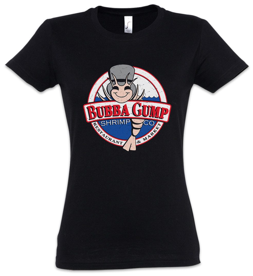 Urban Backwoods Print-Shirt Bubba Gump Logo Damen T-Shirt Forrest Garnelen Shrimping Co Retro Film (1-tlg) Shrimp Forrest Run Captain