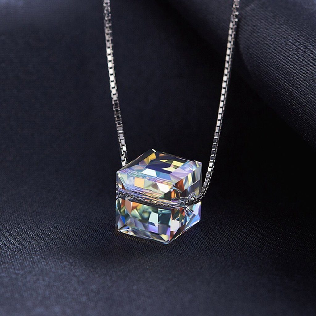 Damen-Kristall-Halskette, Muttertagsgeschenke Silber Frauen, (1-tlg) Charm-Kette für WaKuKa