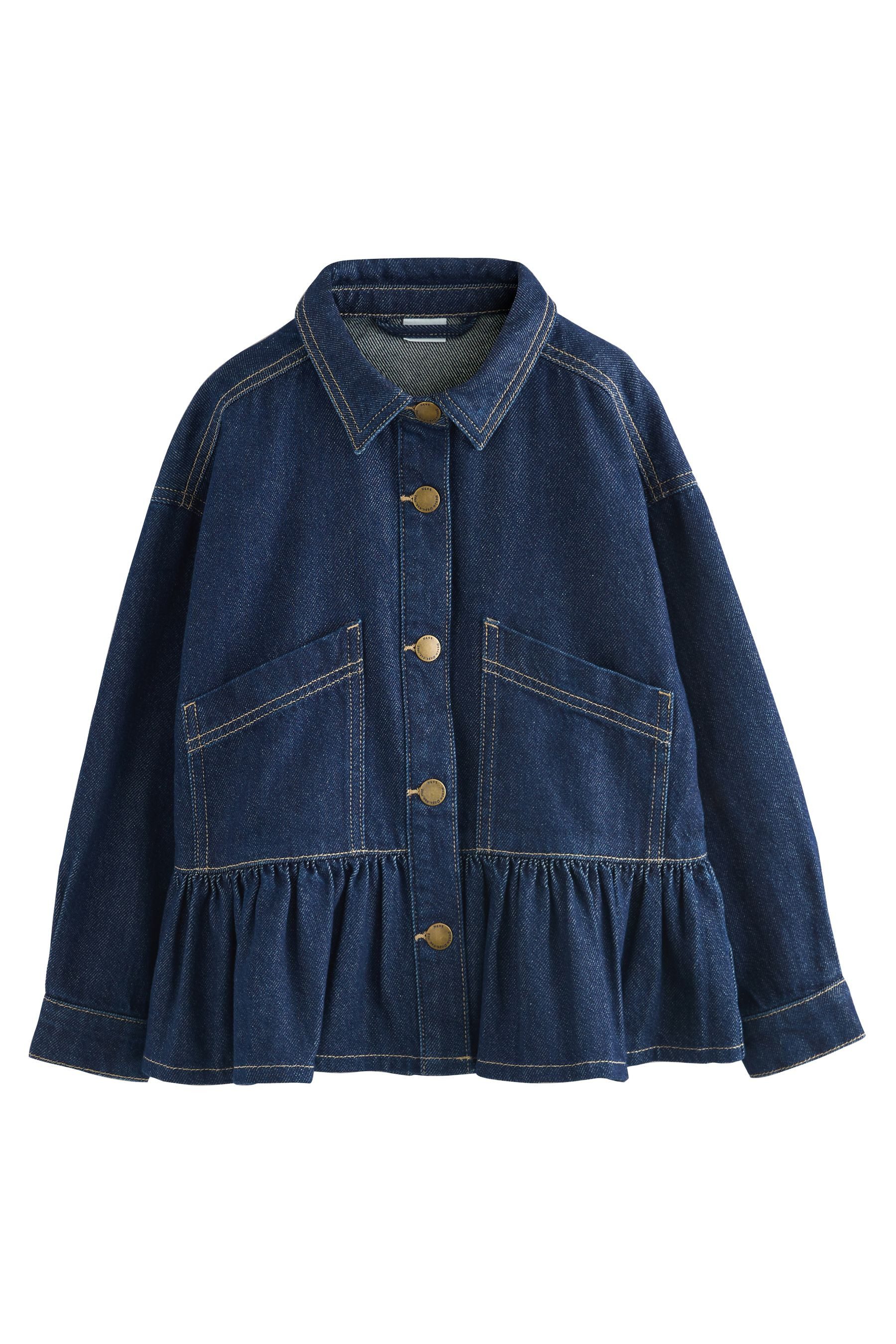 Next Jeansjacke Jeansjacke mit Schößchensaum (1-St)