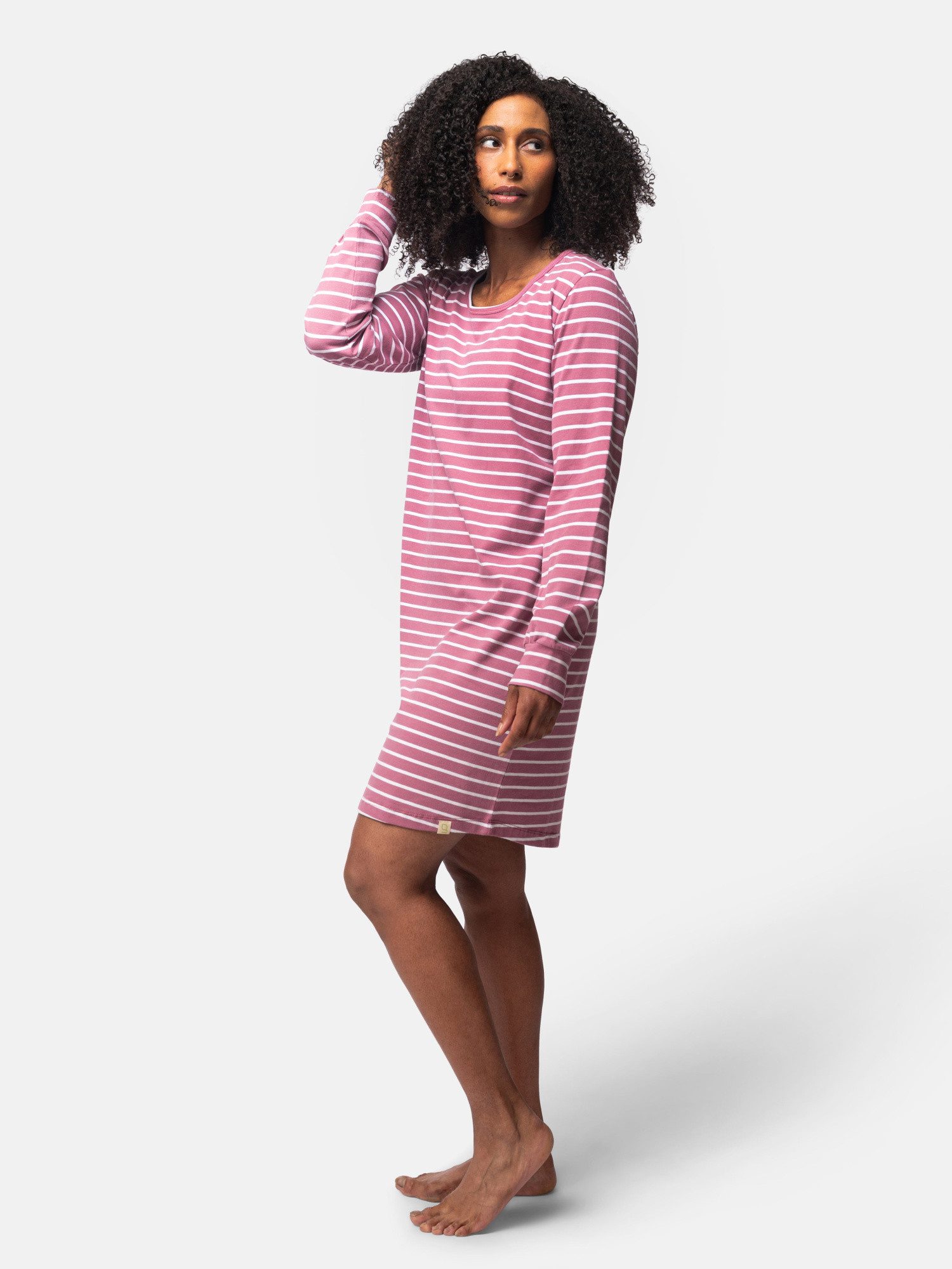 greenjama Sleepshirt geringelt, Biobaumwolle