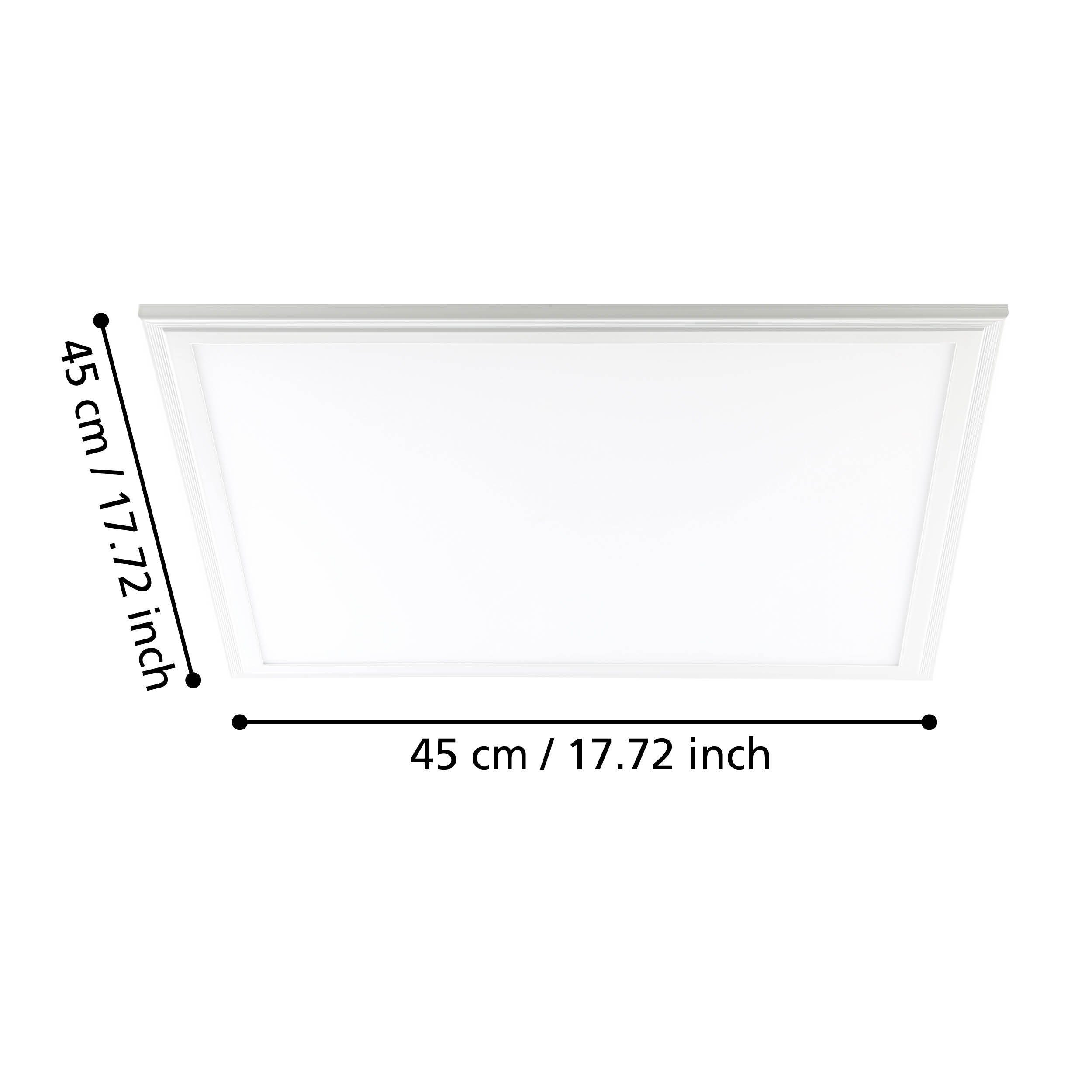 Panel, 1, inklusive, Salobrena in neutralweiß, weiß, LED EGLO 45 Leuchtmittel cm Küchenlampe, Deckenleuchte LED Deckenlampe