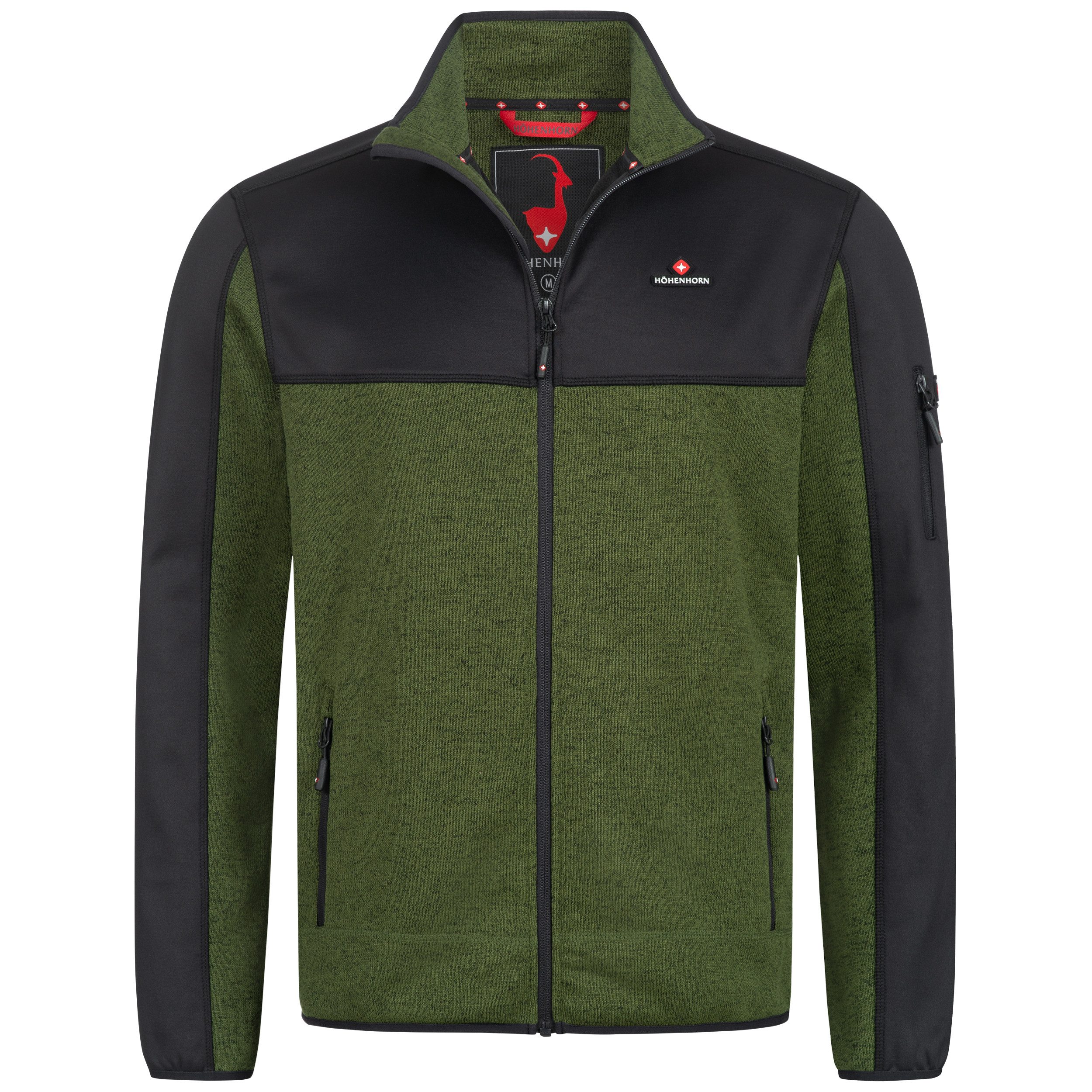 Fleecejacke Höhenhorn Naurun Herren Hybridjacke Strickjacke für Männer Softshell