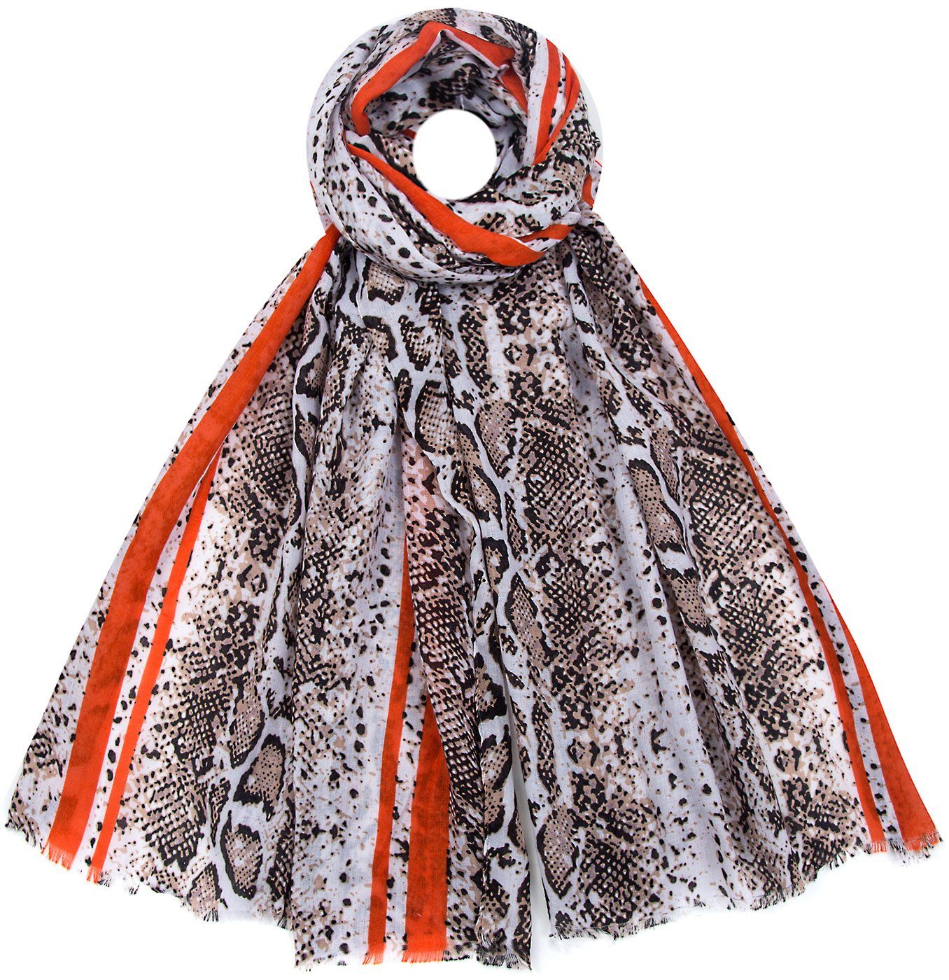 Faera Modeschal, Damen Schal mit Schlangenmuster weich und leicht Schlange günstig online kaufen