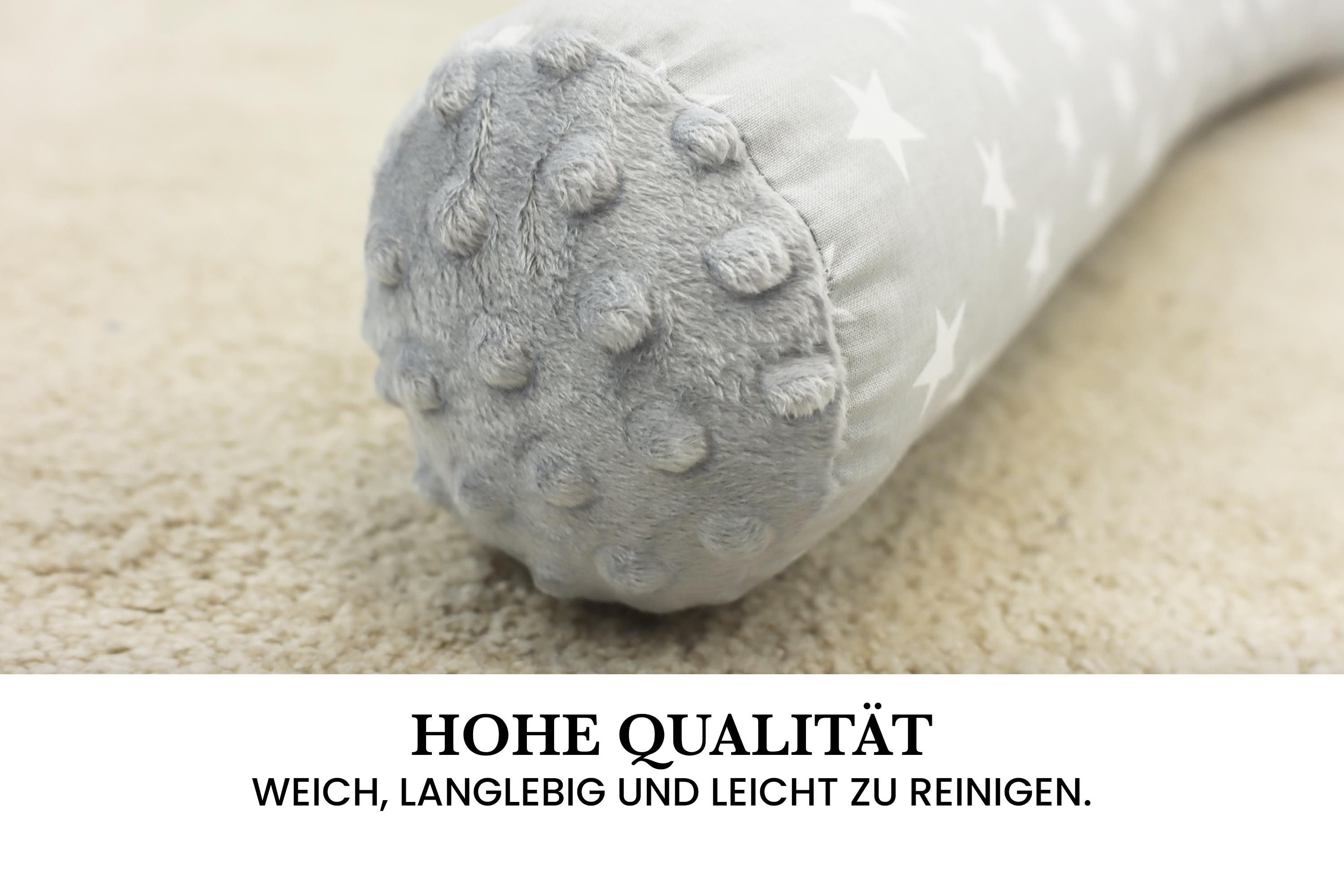 Amilian Nestchenschlange Bettschlange 210cm - Seitenschläferkissen - Nestschlangen, (Nestchenschlange für Kinderbett, Nestchen, Bettumrandung als Kopfschutz, Ka – Bild 4 von 5