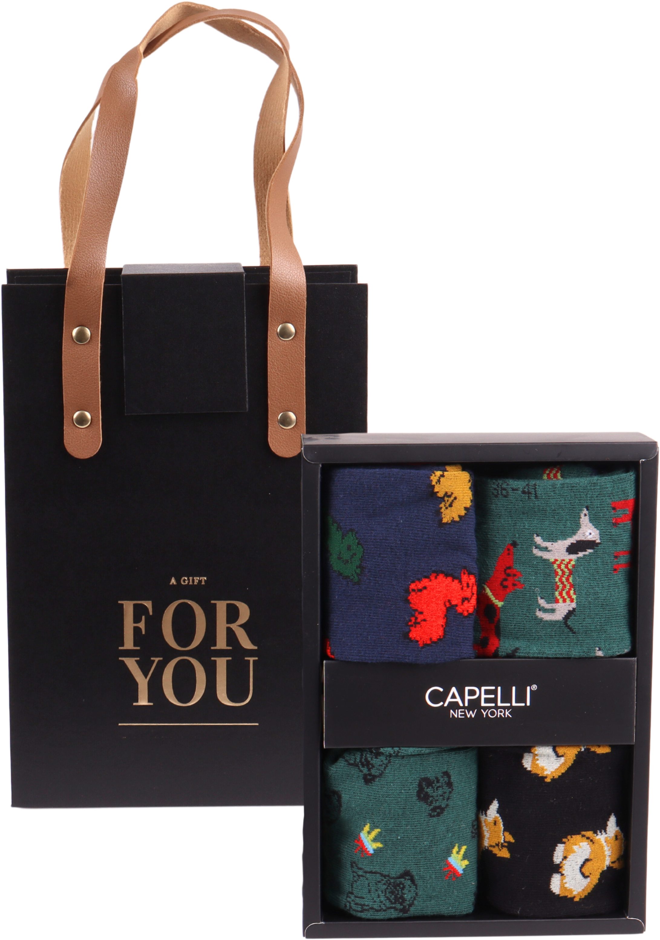 Capelli New York Socken (4-Paar) buntes 4er Pack mit verschiedenen Hundemot günstig online kaufen