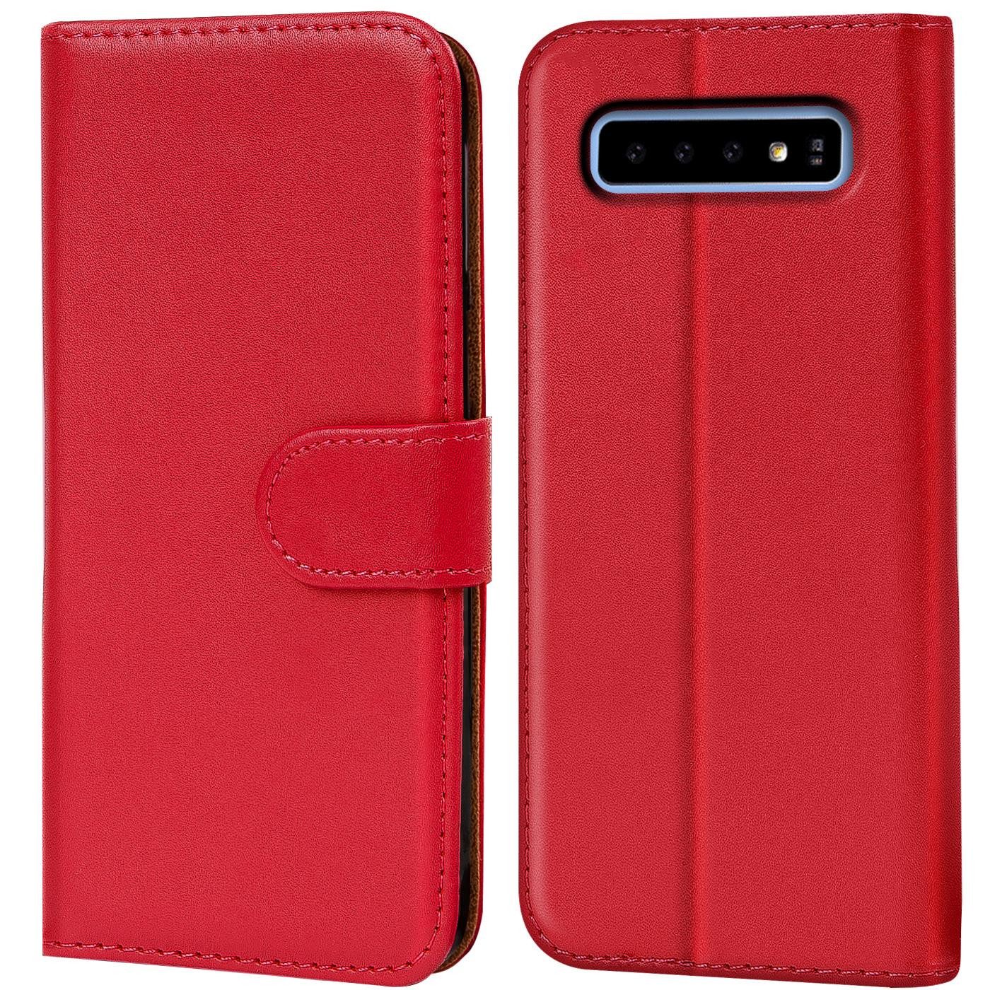 CoolGadget Handyhülle Wallet Klapp Tasche Book Case für Samsung Galaxy S10 6,1 Zoll, Hülle Klapphülle Flip Cover Etui Schutzhülle