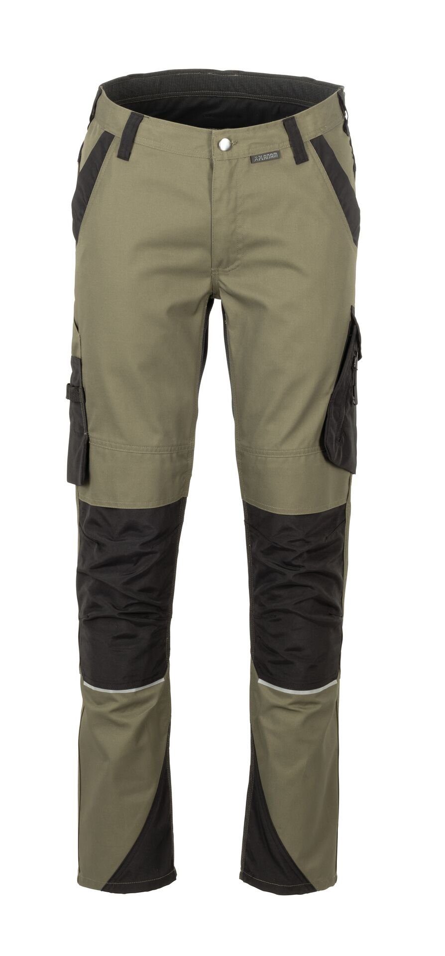 Planam 58 Arbeitshose Herren Bundhose (1-tlg) oliv/schwarz Norit Größe