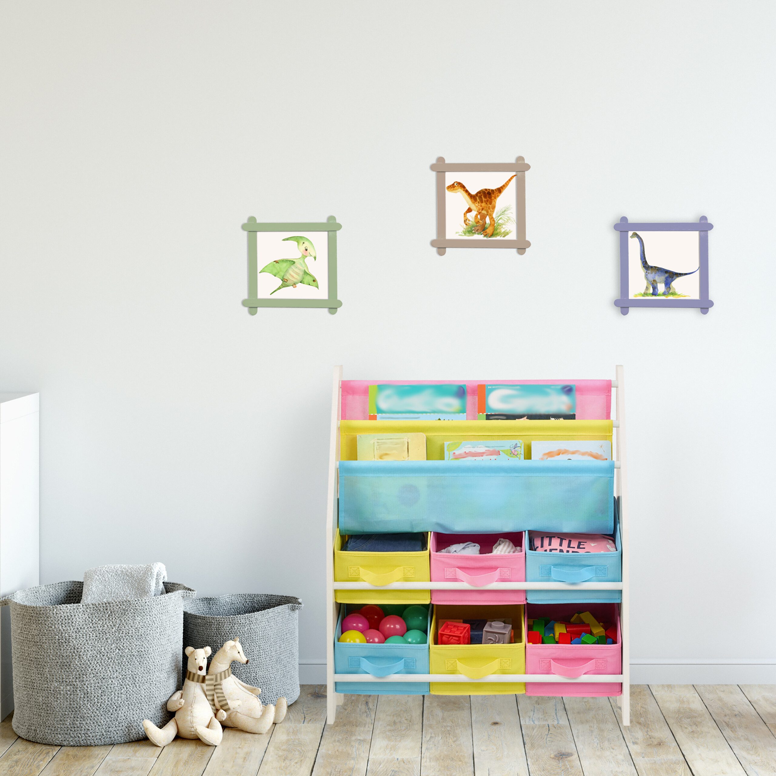 relaxdays Standregal Kinderregal mit Boxen günstig online kaufen