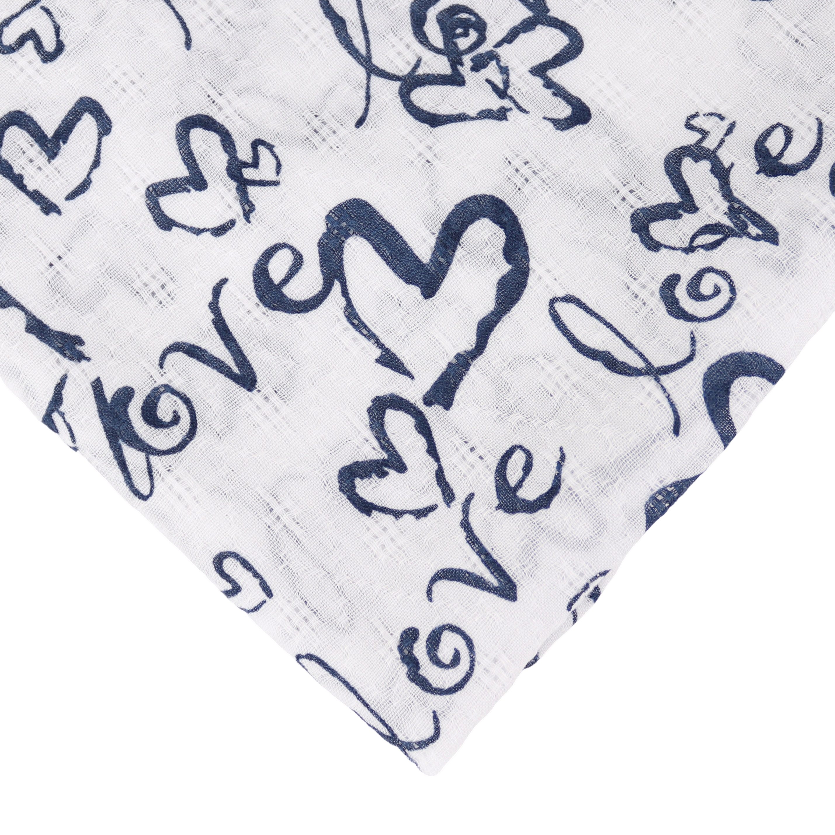 MIRROSI Loop Damen Schal mit Love Herz Muster Weich aus 100% Baumwolle, (ca. 160x44cm Zweimal um den Hals wickelbar, Loop-S), Damen Halstuch Stola ideal für Frü – Bild 3 von 3