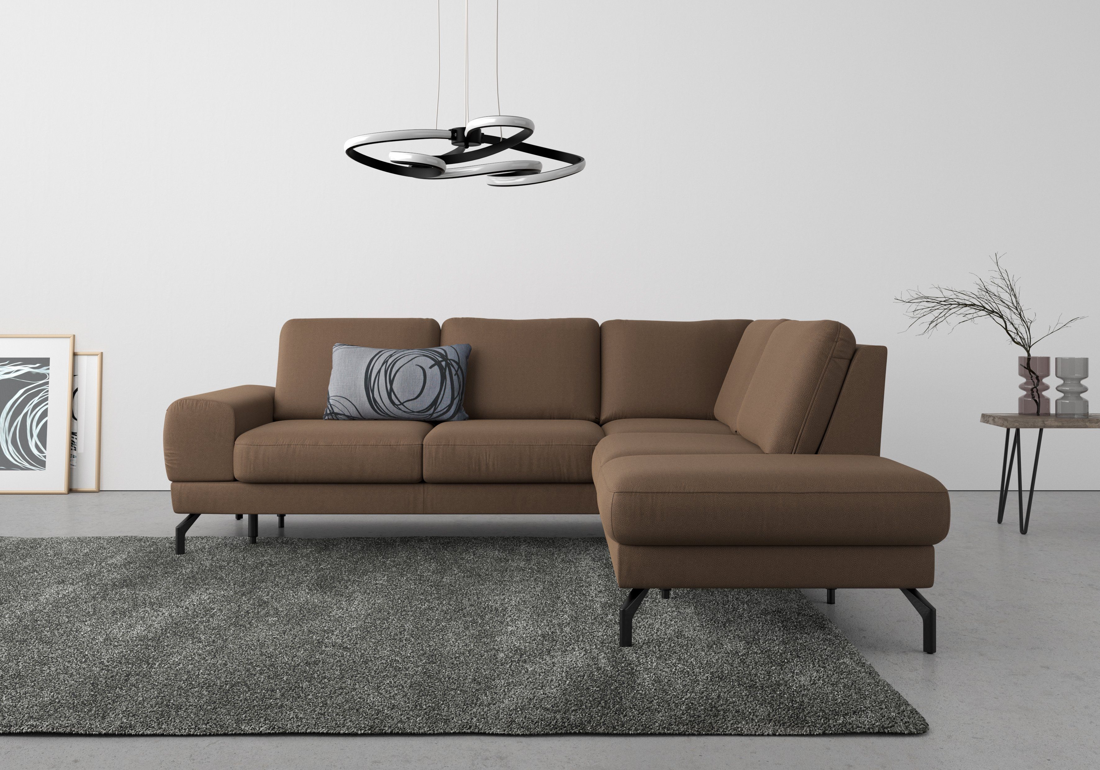 Ecksofa cm inklusive sit&more 48 Sitzhöhe Federkern, Sitztiefenverstellung Cinturo, und