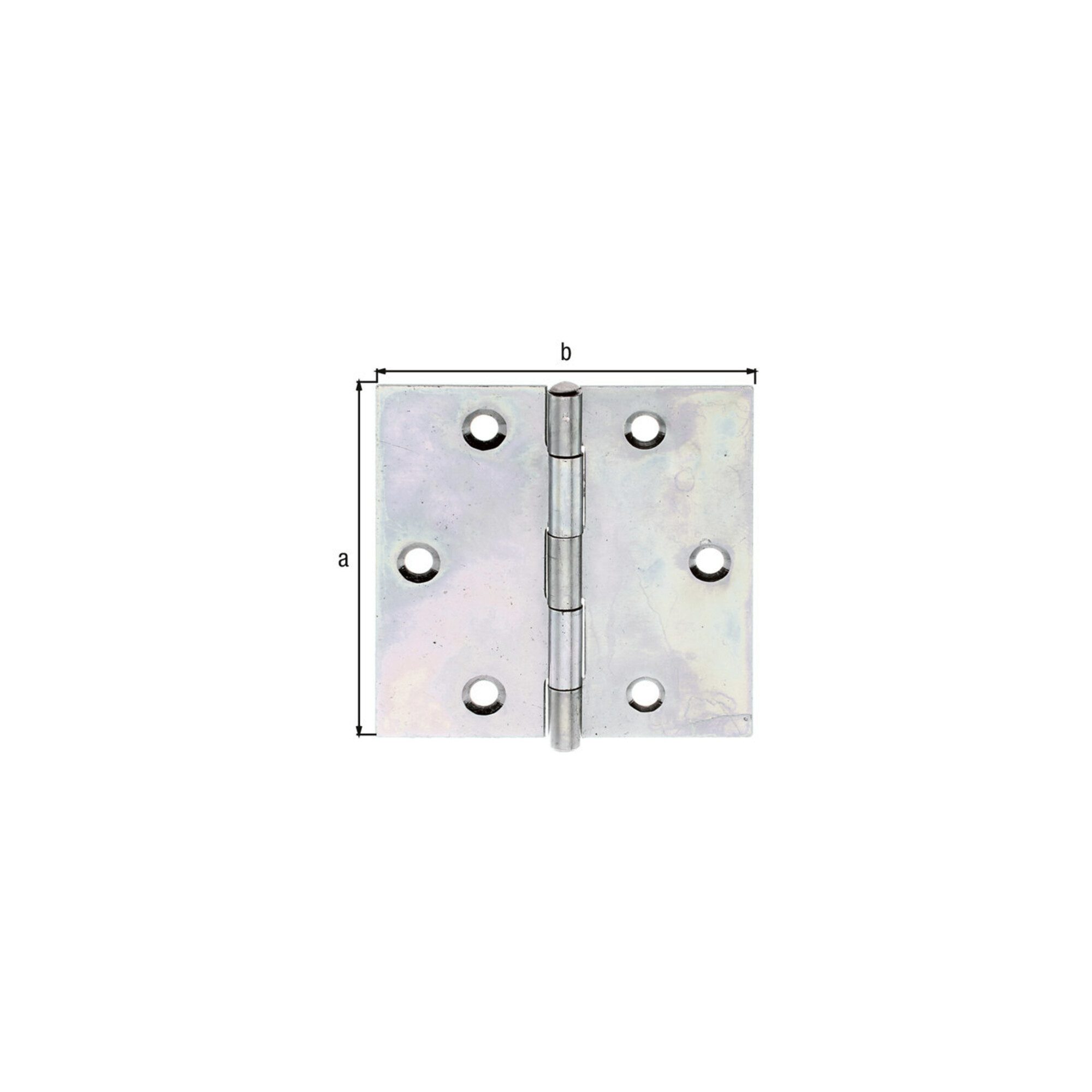 Alberts Möbelbeschlag GAH Alberts Tür-Scharnier quadratisch, B64xH64mm mit vern. Edelstahlst