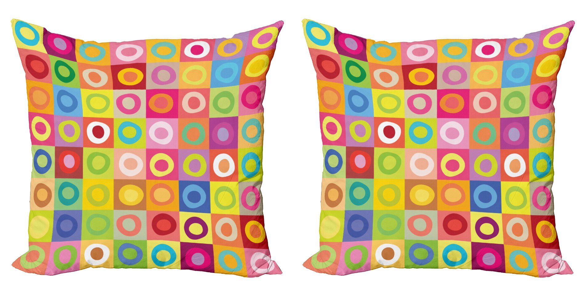 Abakuhaus Подушкиbezüge Modern Accent Doppelseitiger Digitaldruck, (2 Stück), Bunt Kinder Nursery Rhombus