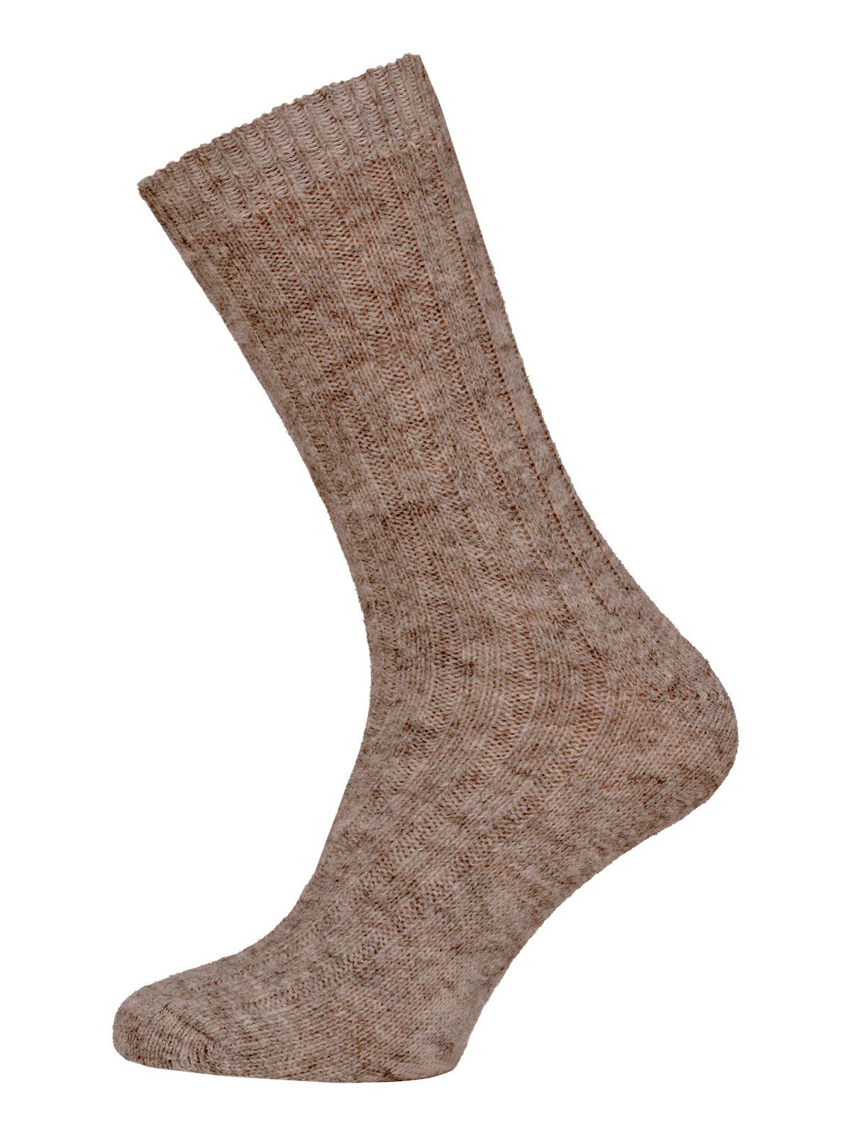 HomeOfSocks Socken Wollsocken aus 95% Wolle (Alpakawolle & Schurwolle) Taupe