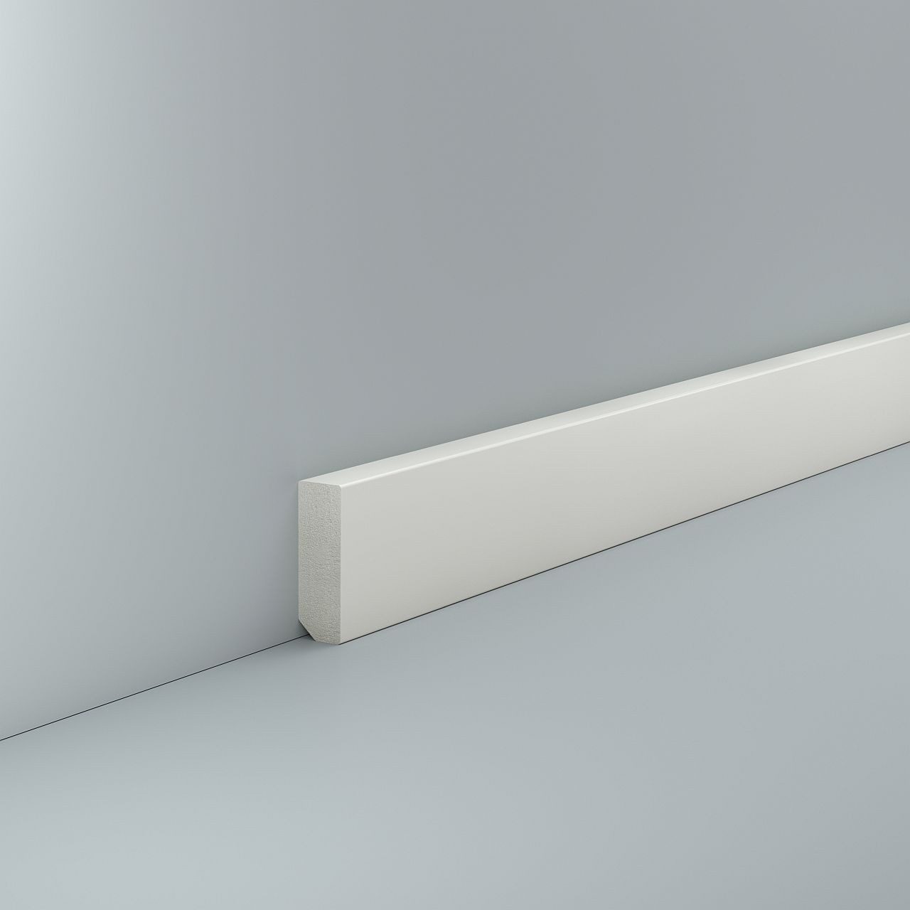 Südbrock Sockelleiste Sockelleiste 12 x 40 Kunststoff PVC Hartschaum RAL 9016, L: 250 cm, H: 4 cm, 1-St., feuchtigkeitsunempfindlich & dimensionsstabil