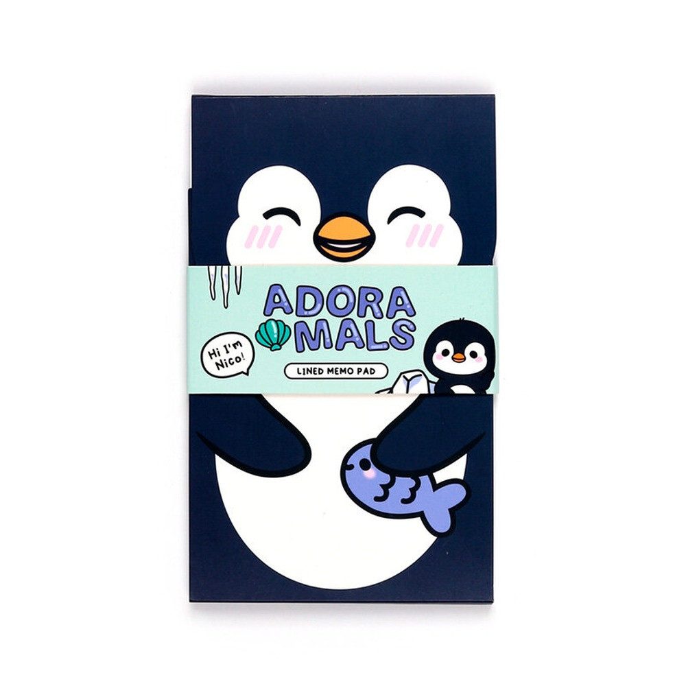 Puckator Notizblock Adoramals Nico the Penguin Pinguin