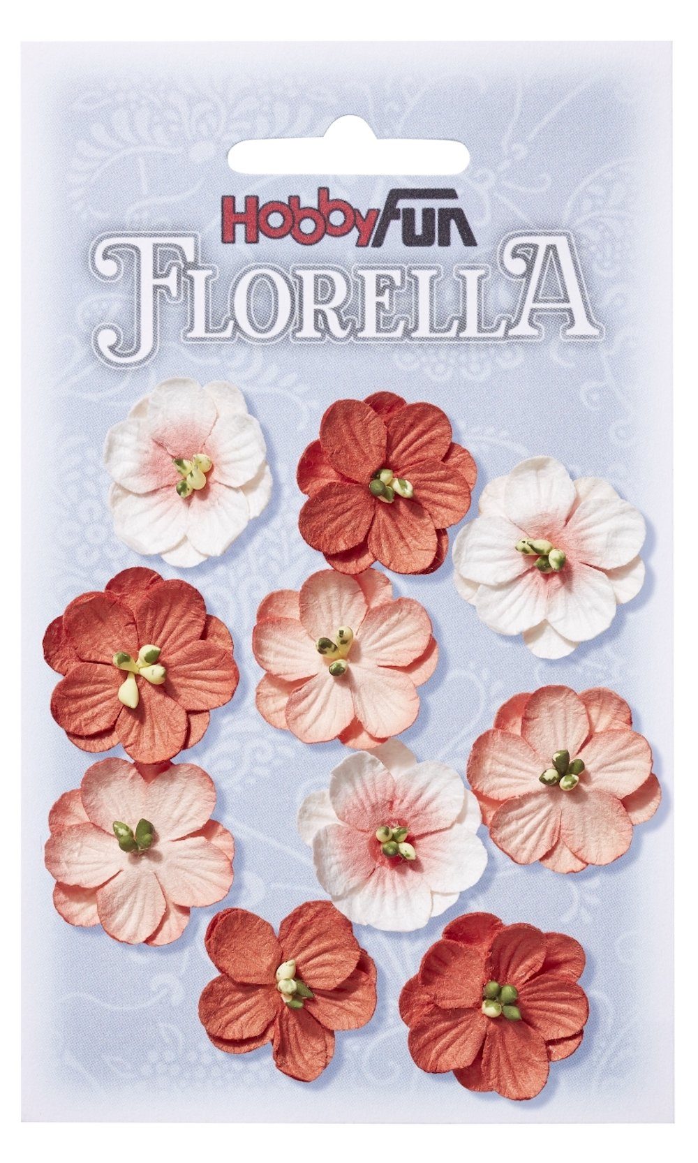 HobbyFun Dekofigur FLORELLA-Blüten aus Maulbeer-Papier, cm, pfirs 2,5
