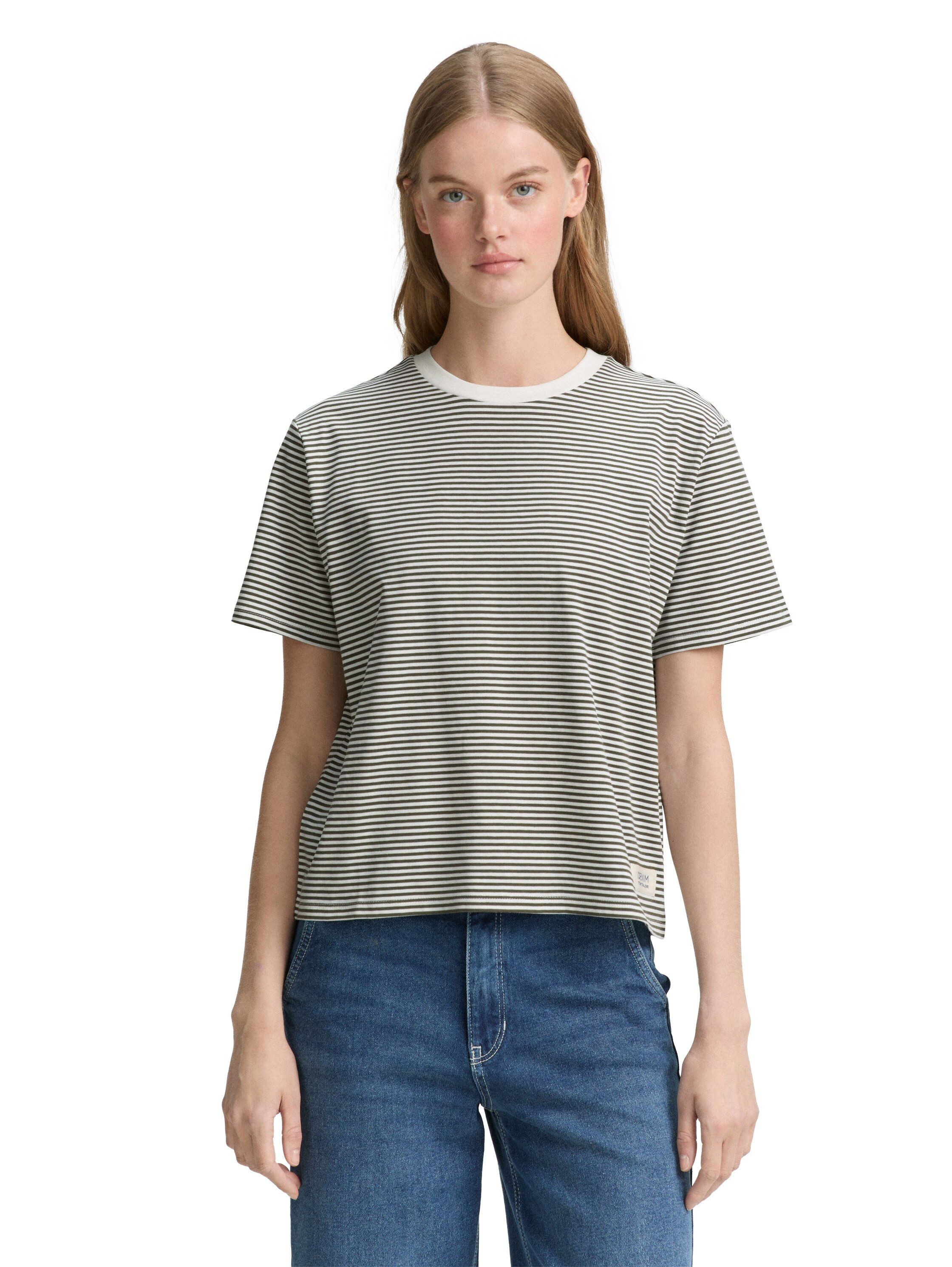 TOM TAILOR Denim T-Shirt mit Streifen günstig online kaufen