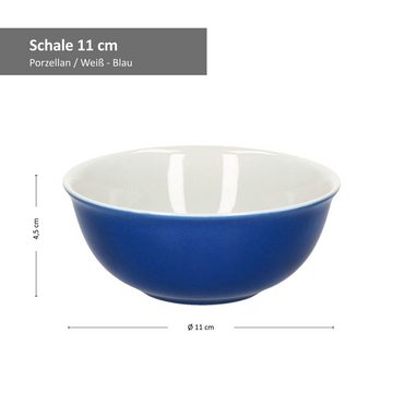Ritzenhoff & Breker Servierschale 4er Set Schale 11cm Indigo-Blau Doppio - Ritzenhoff 64223, Porzellan